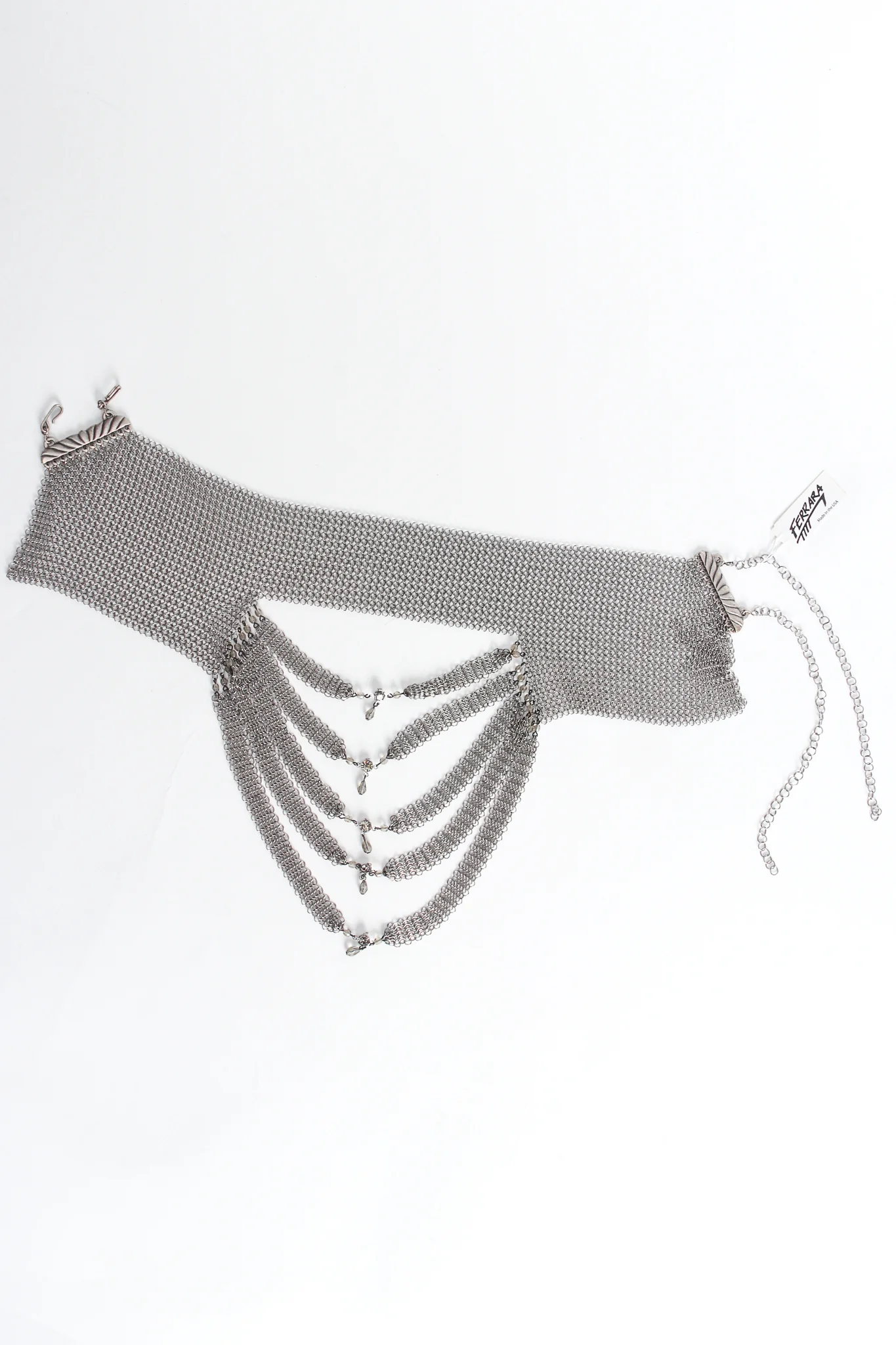 Pewter Mesh Layered Choker Collar - Image 3