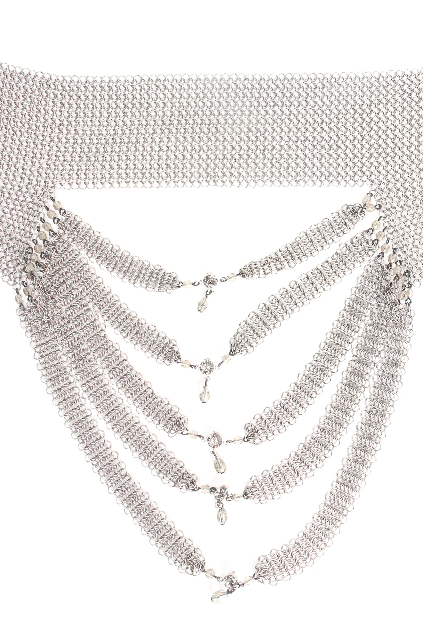 Pewter Mesh Layered Choker Collar - Image 4