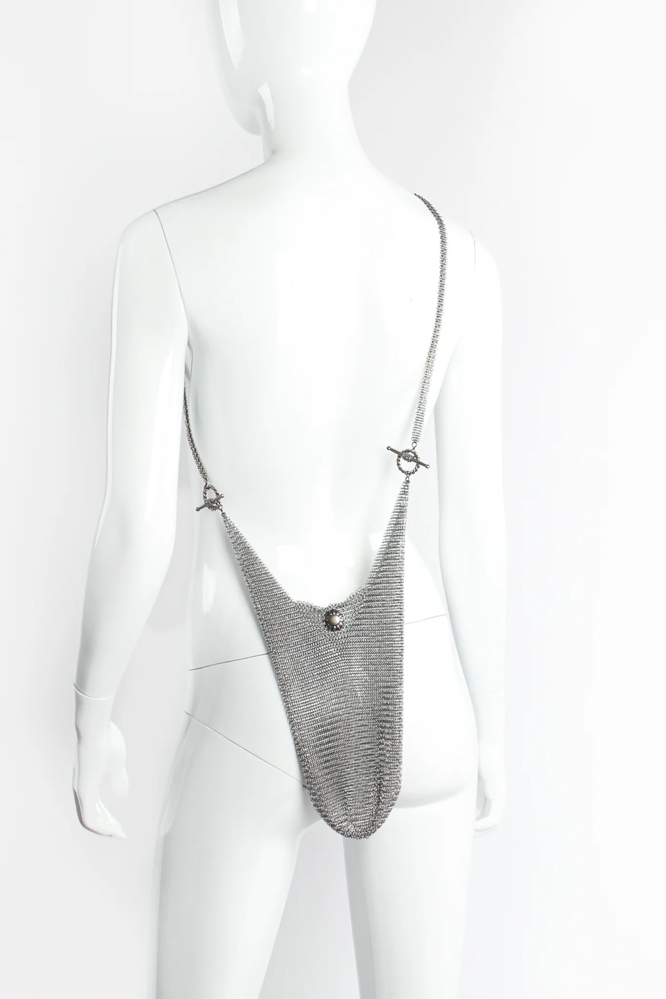Pewter Ring Mesh Slouch Sling Bag - Image 2