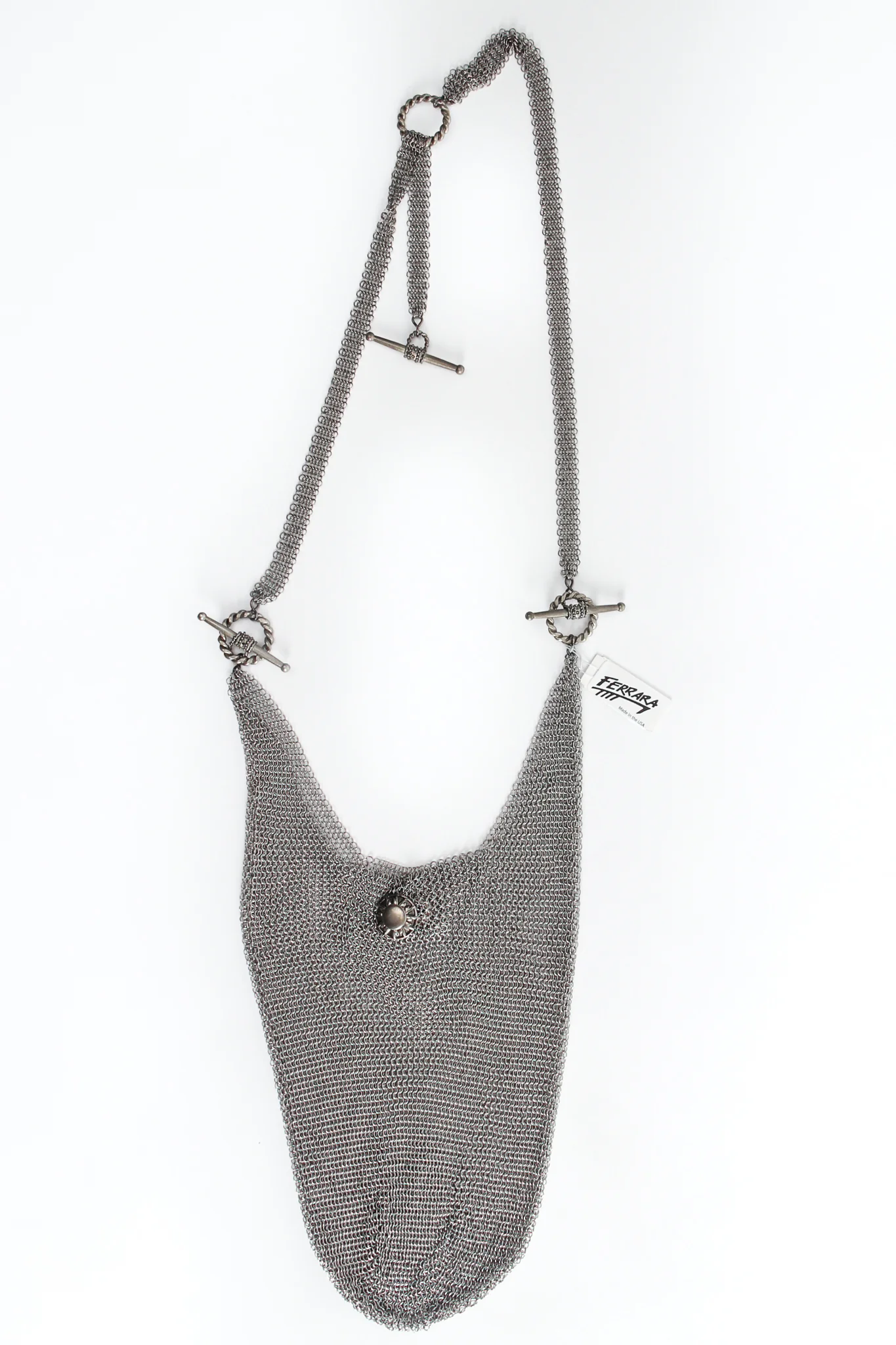 Pewter Ring Mesh Slouch Sling Bag - Image 3