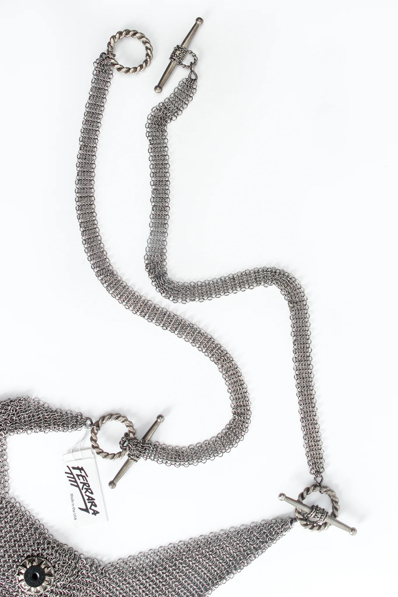 Pewter Ring Mesh Slouch Sling Bag - Image 4