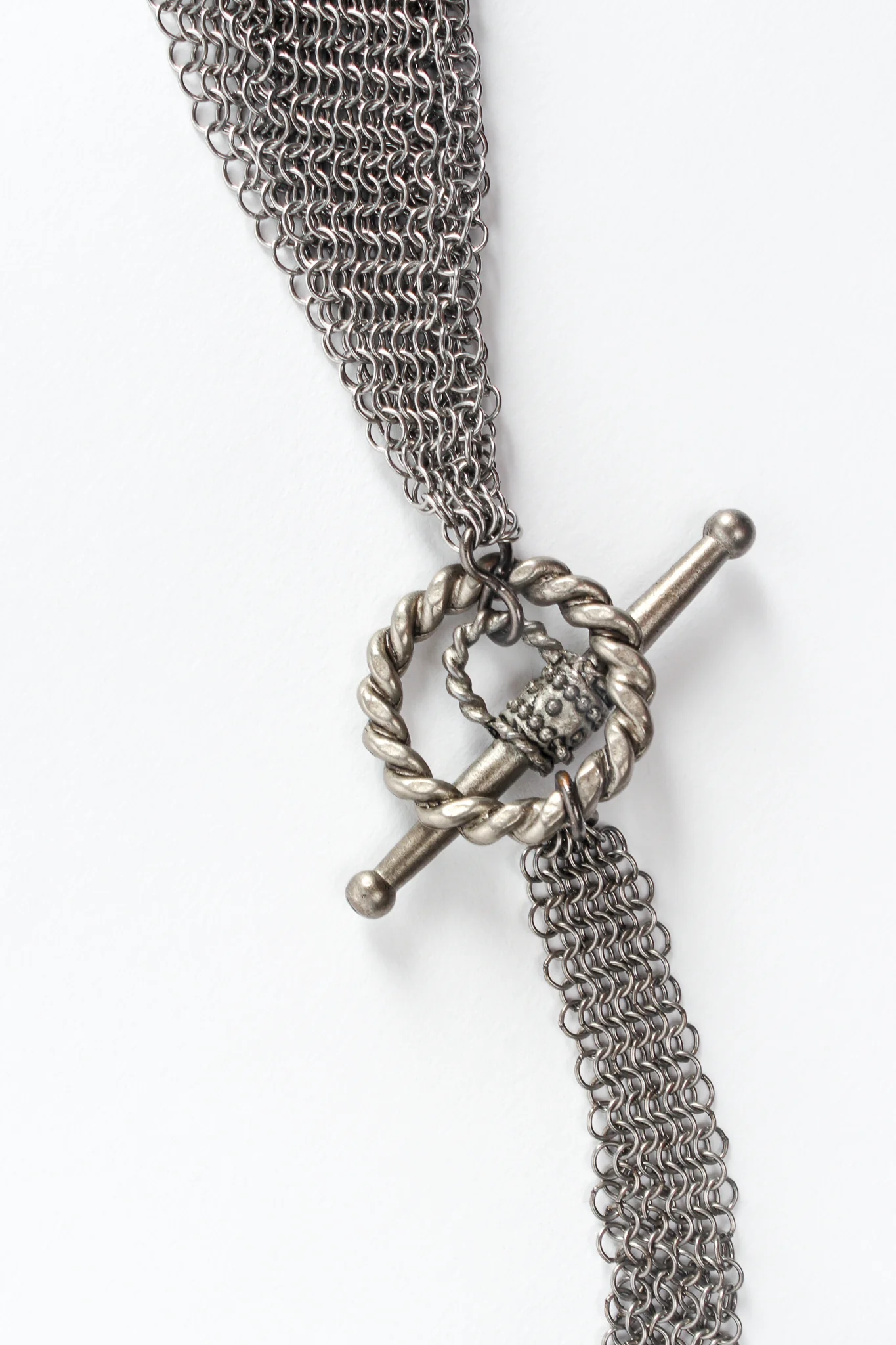 Pewter Ring Mesh Slouch Sling Bag - Image 6