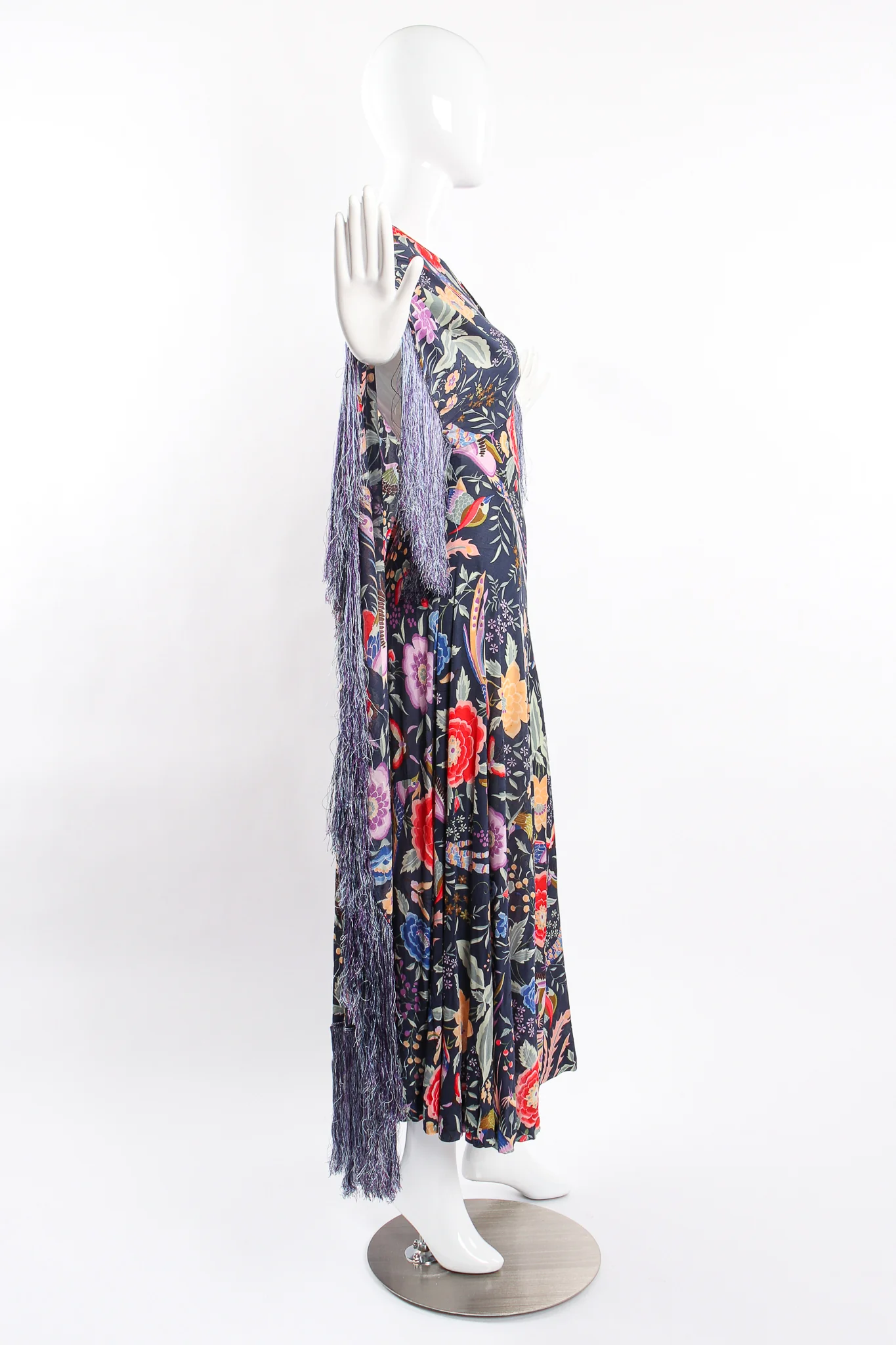 1971 Piano Shawl Fringe Dress - Image 13
