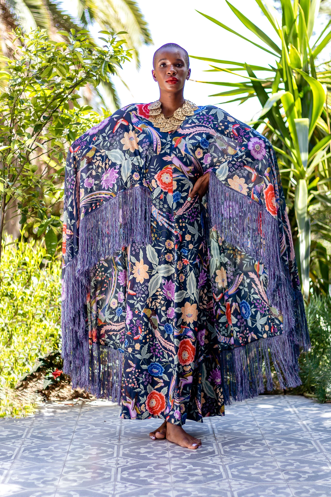 1971 Piano Shawl Fringe Dress - Image 3