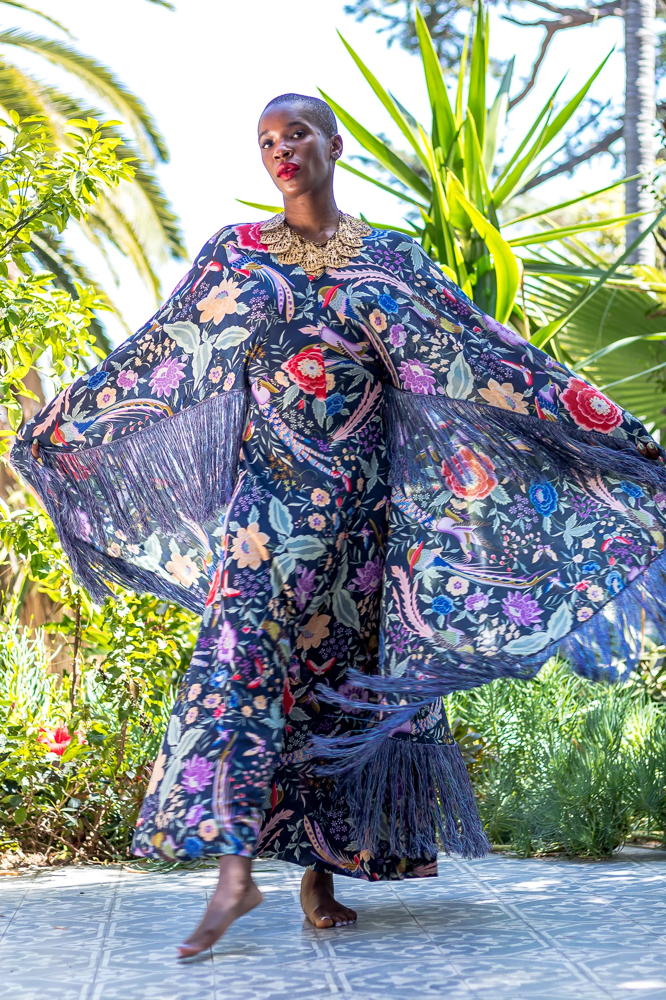 1971 Piano Shawl Fringe Dress - Image 4