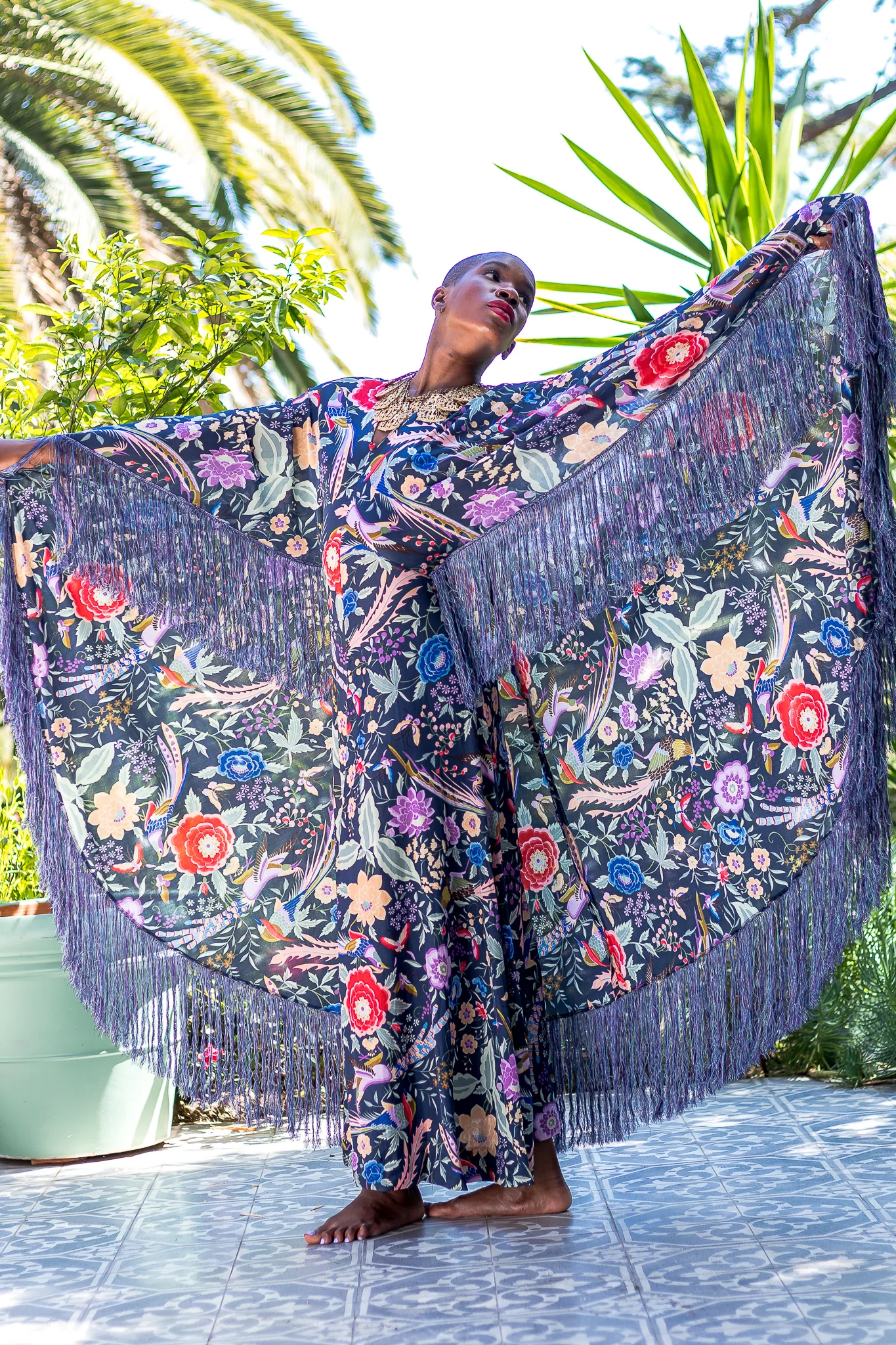 1971 Piano Shawl Fringe Dress - Image 5