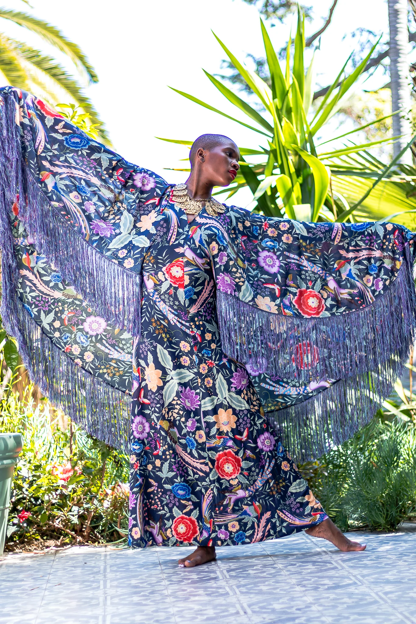 1971 Piano Shawl Fringe Dress - Image 6
