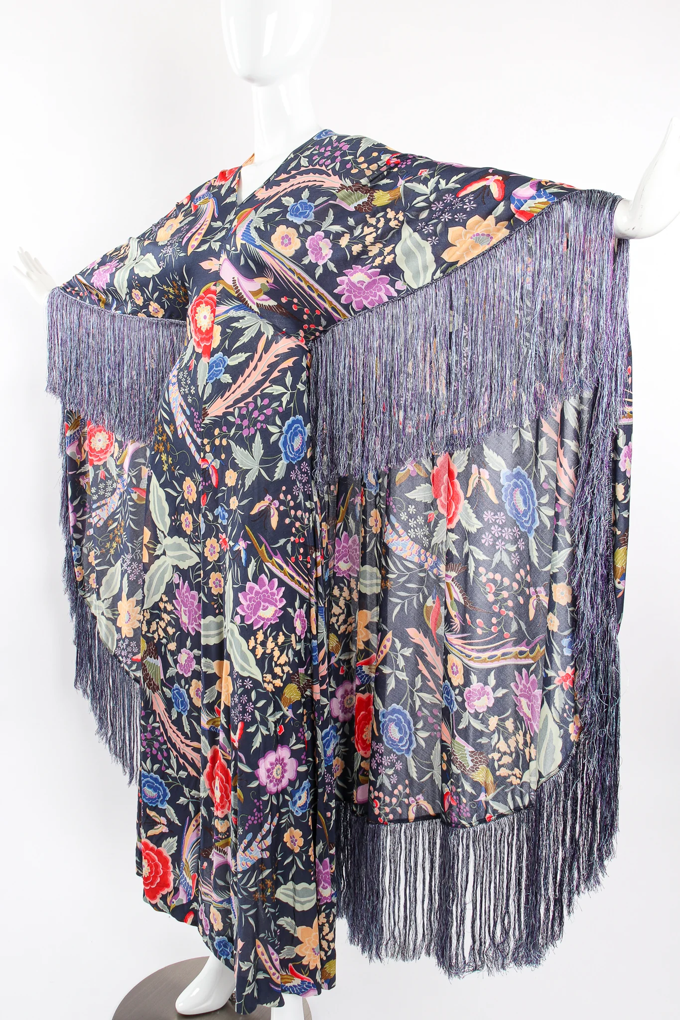 1971 Piano Shawl Fringe Dress - Image 9