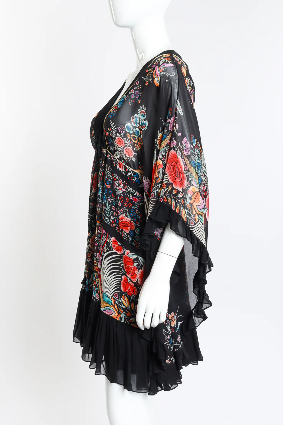 Piano Shawl Print Ruffle Dress - Image 3