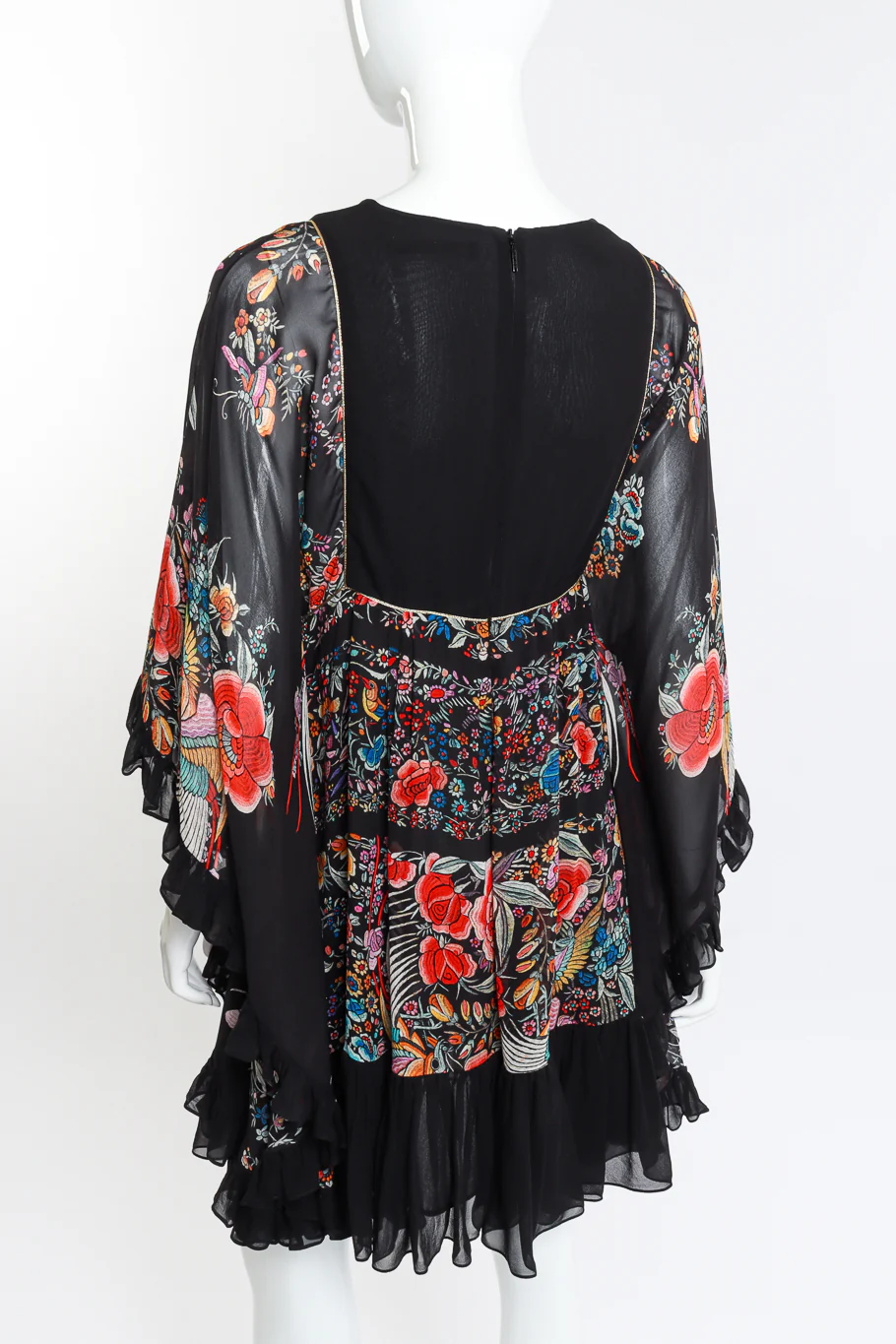 Piano Shawl Print Ruffle Dress - Image 4