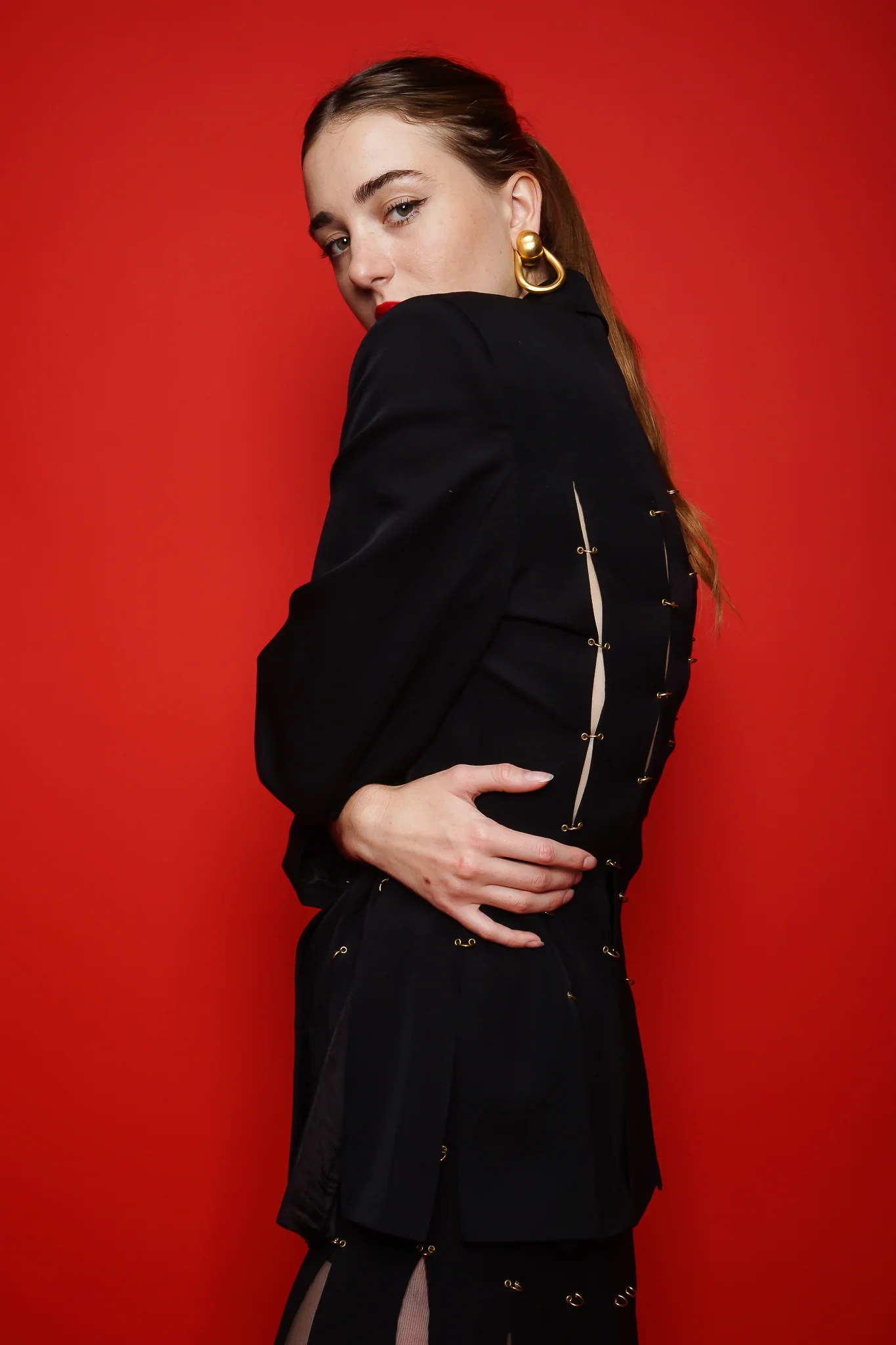 Pierced Ring Carwash Skirt Suit - Image 4