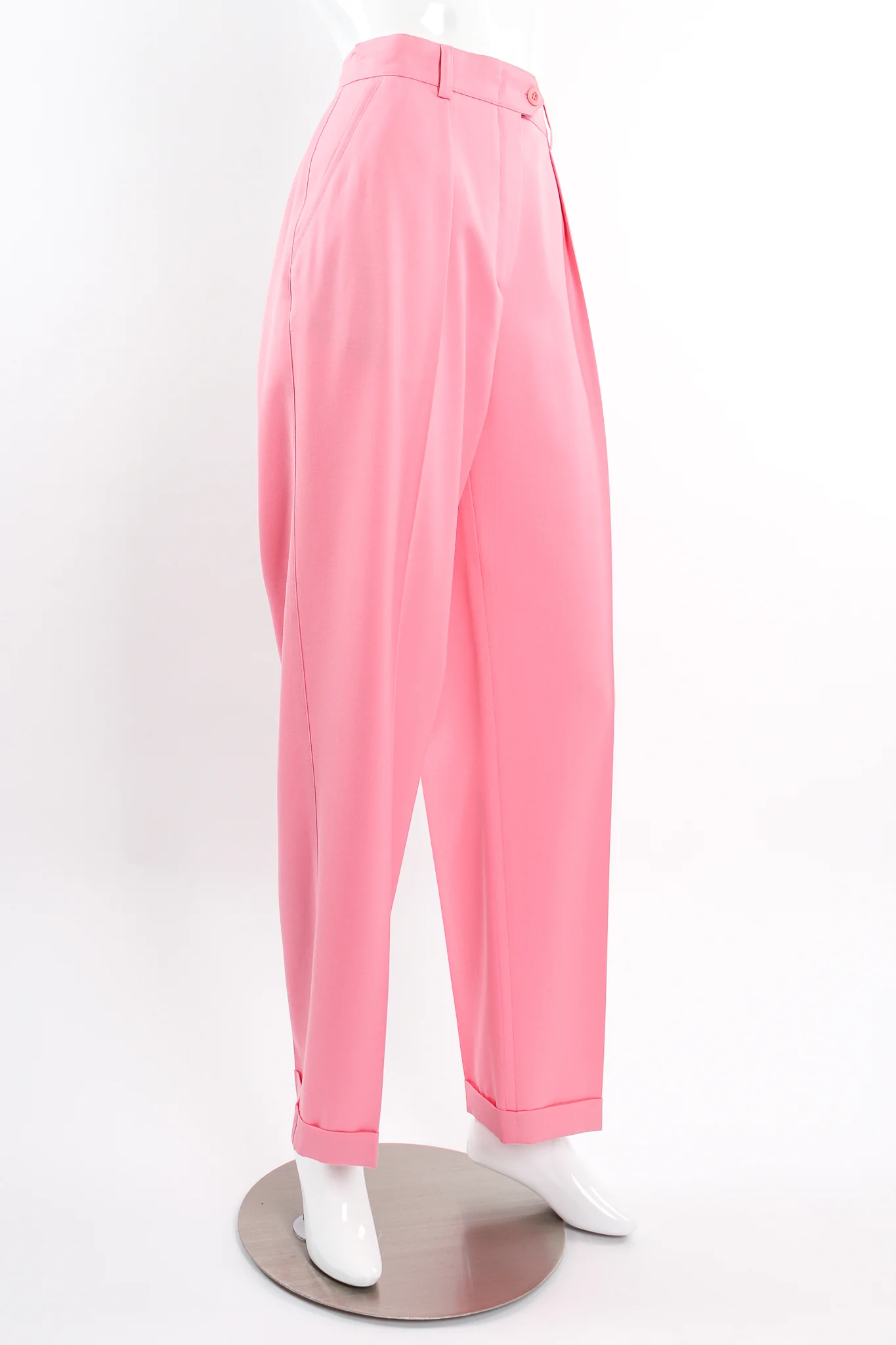 Pink Cuffed Pleat Pant - Image 5
