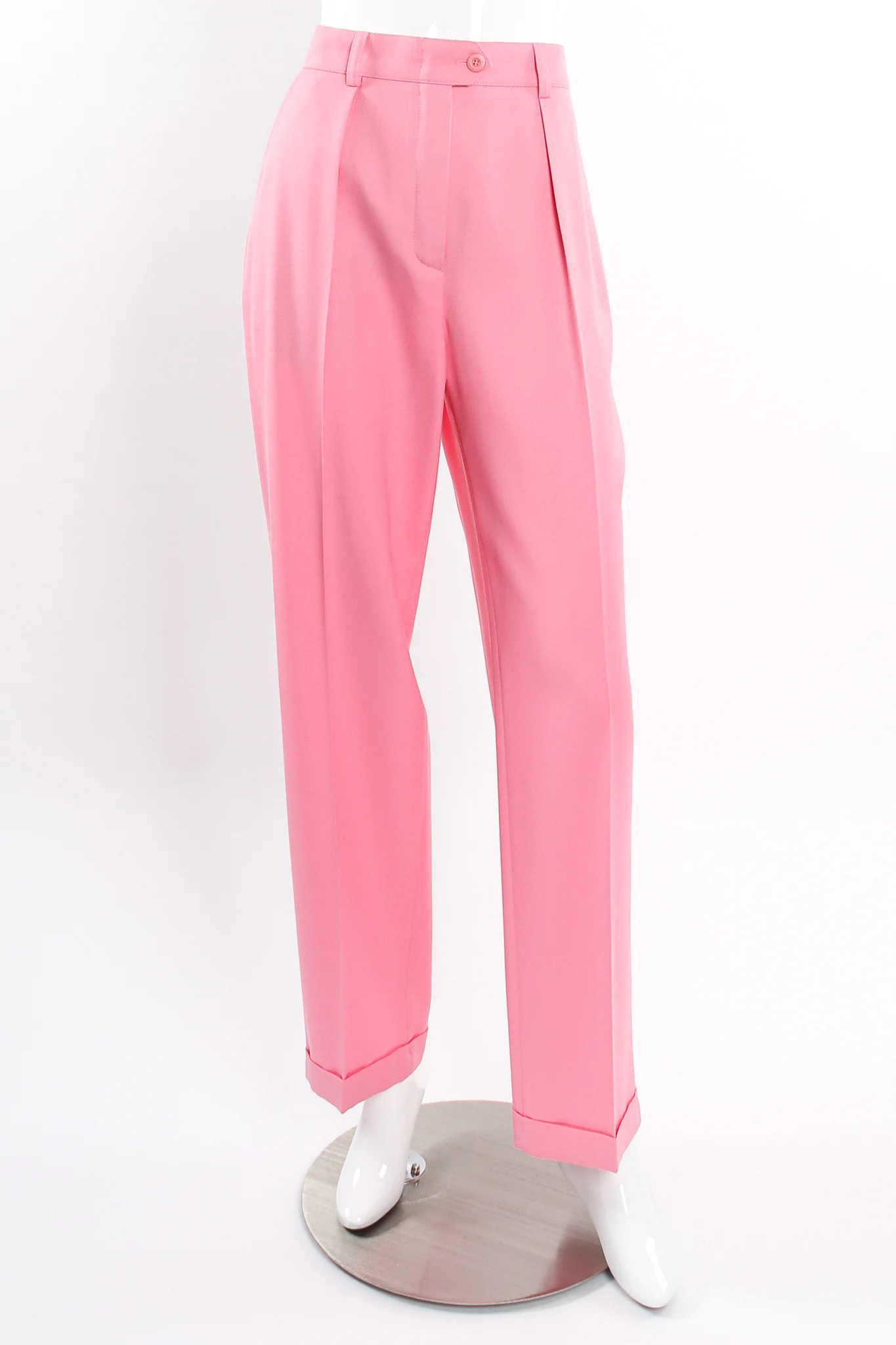 Pink Cuffed Pleat Pant - Image 6