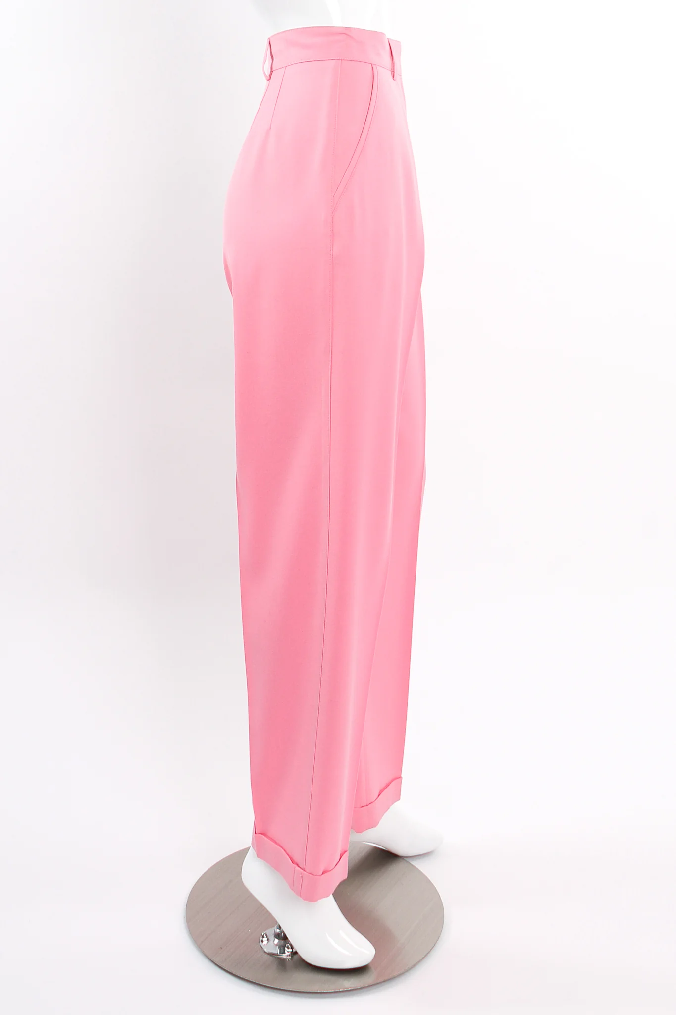 Pink Cuffed Pleat Pant - Image 7