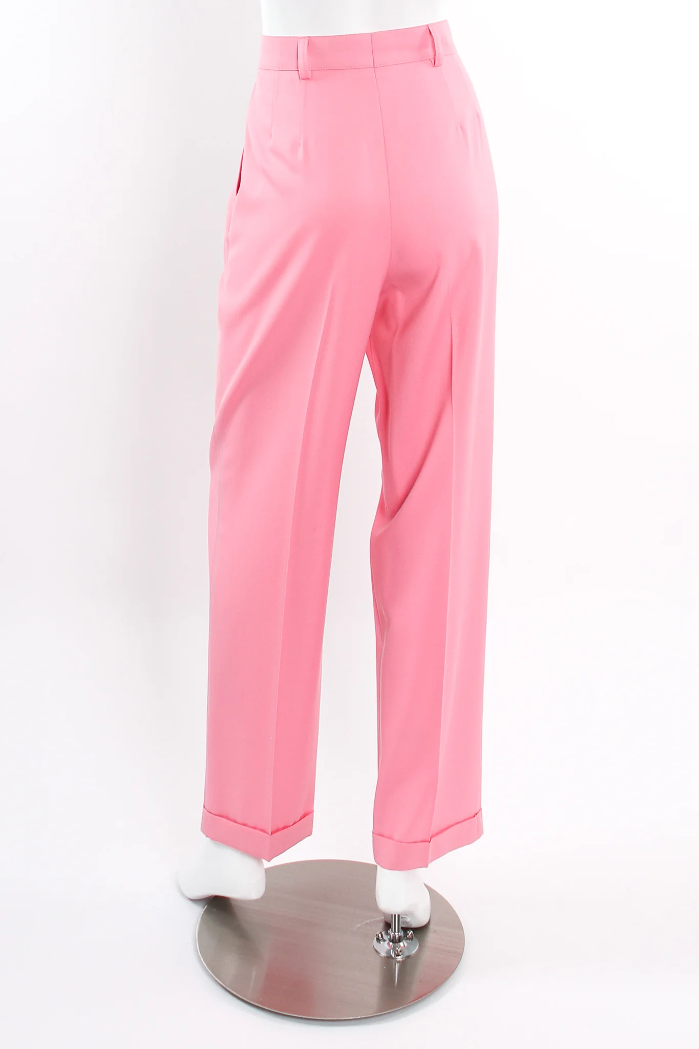 Pink Cuffed Pleat Pant - Image 8