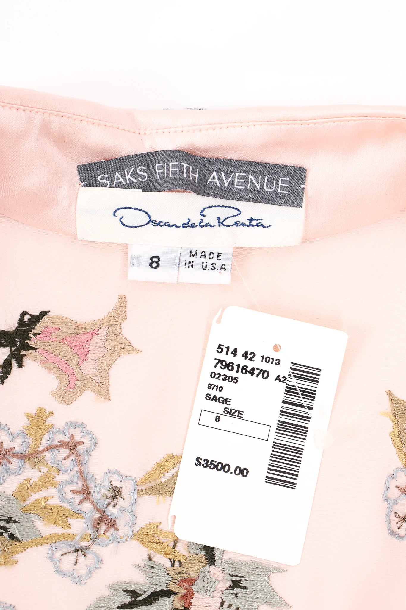 Pink Floral Embroidered Silk Shirt - Image 17