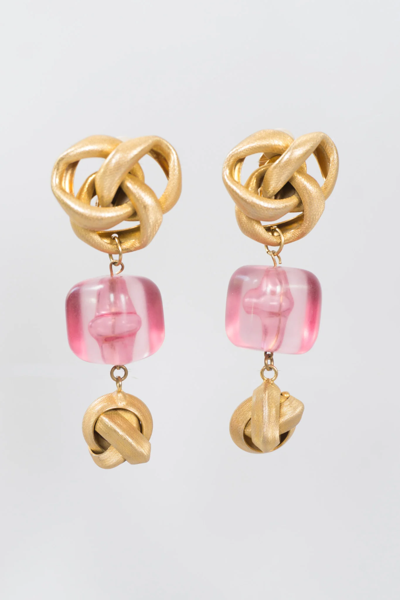 Pink Ice Knot Earrings - Image 2