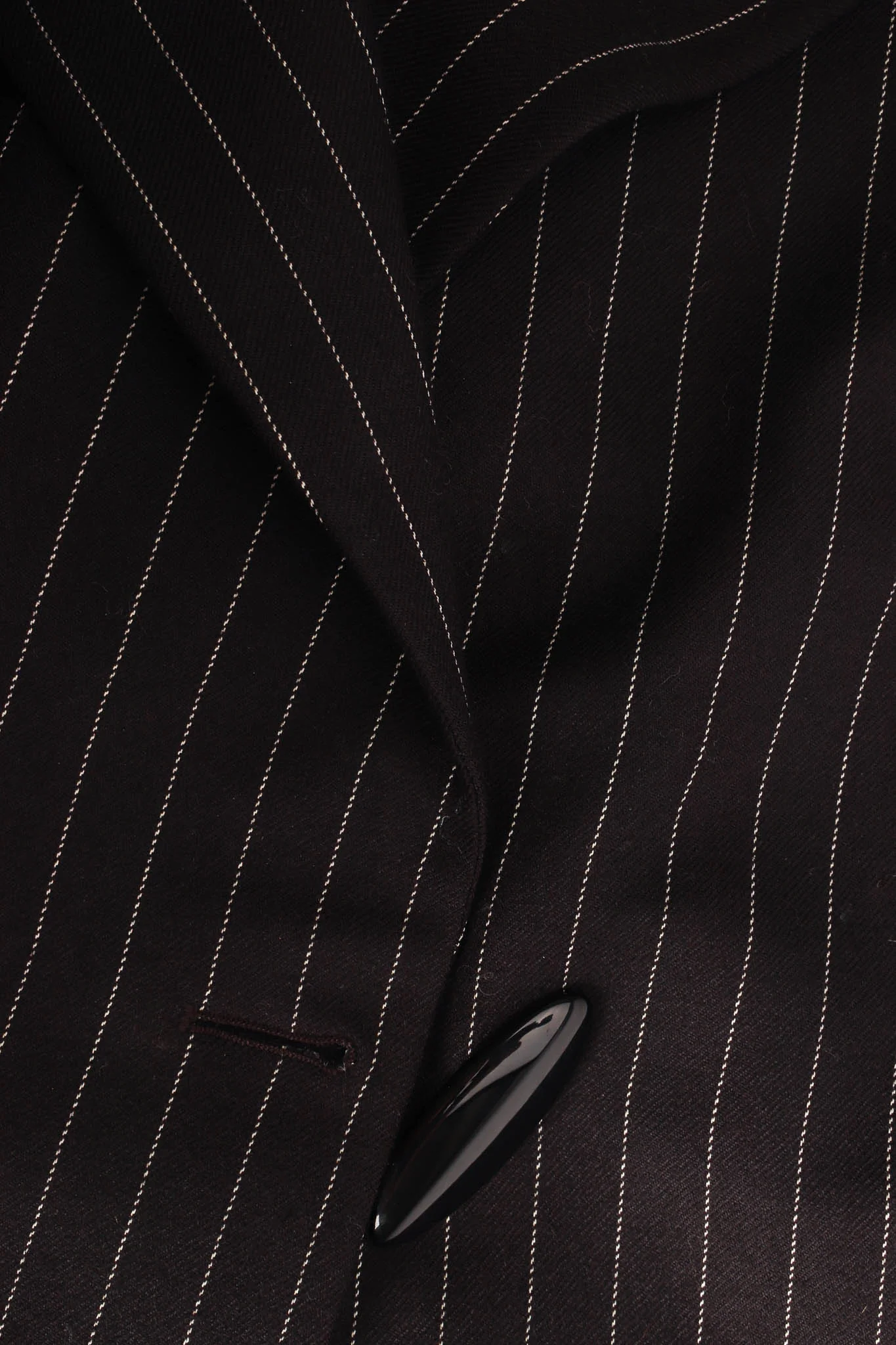 Pinstripe High Slit Wool Coat - Image 6