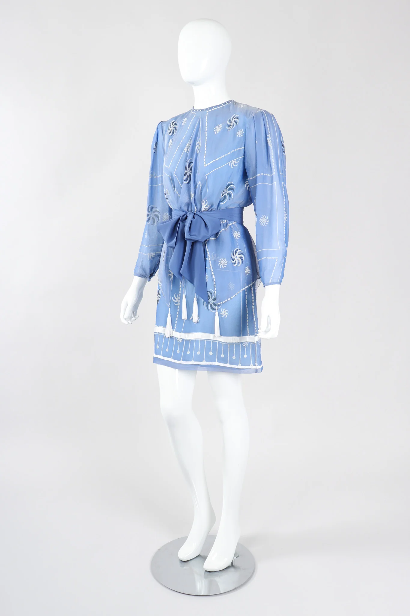 Pinwheel Painted Chiffon Dress - Image 5