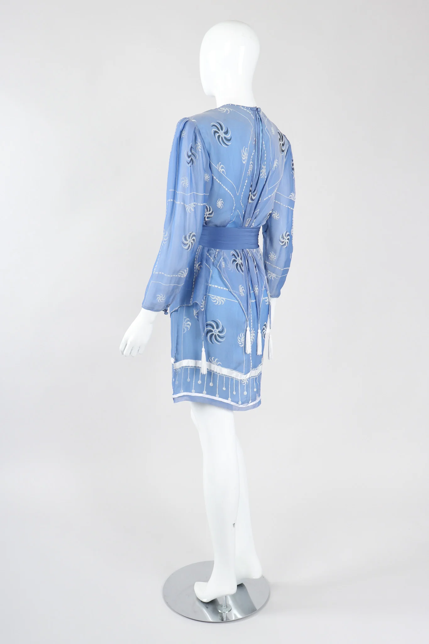 Pinwheel Painted Chiffon Dress - Image 7