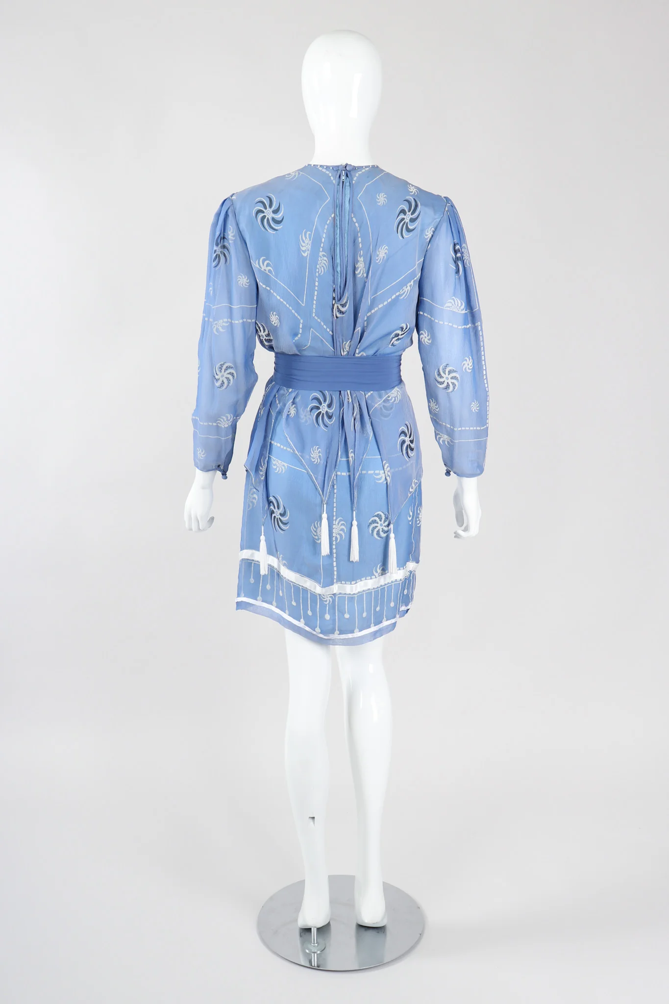 Pinwheel Painted Chiffon Dress - Image 8