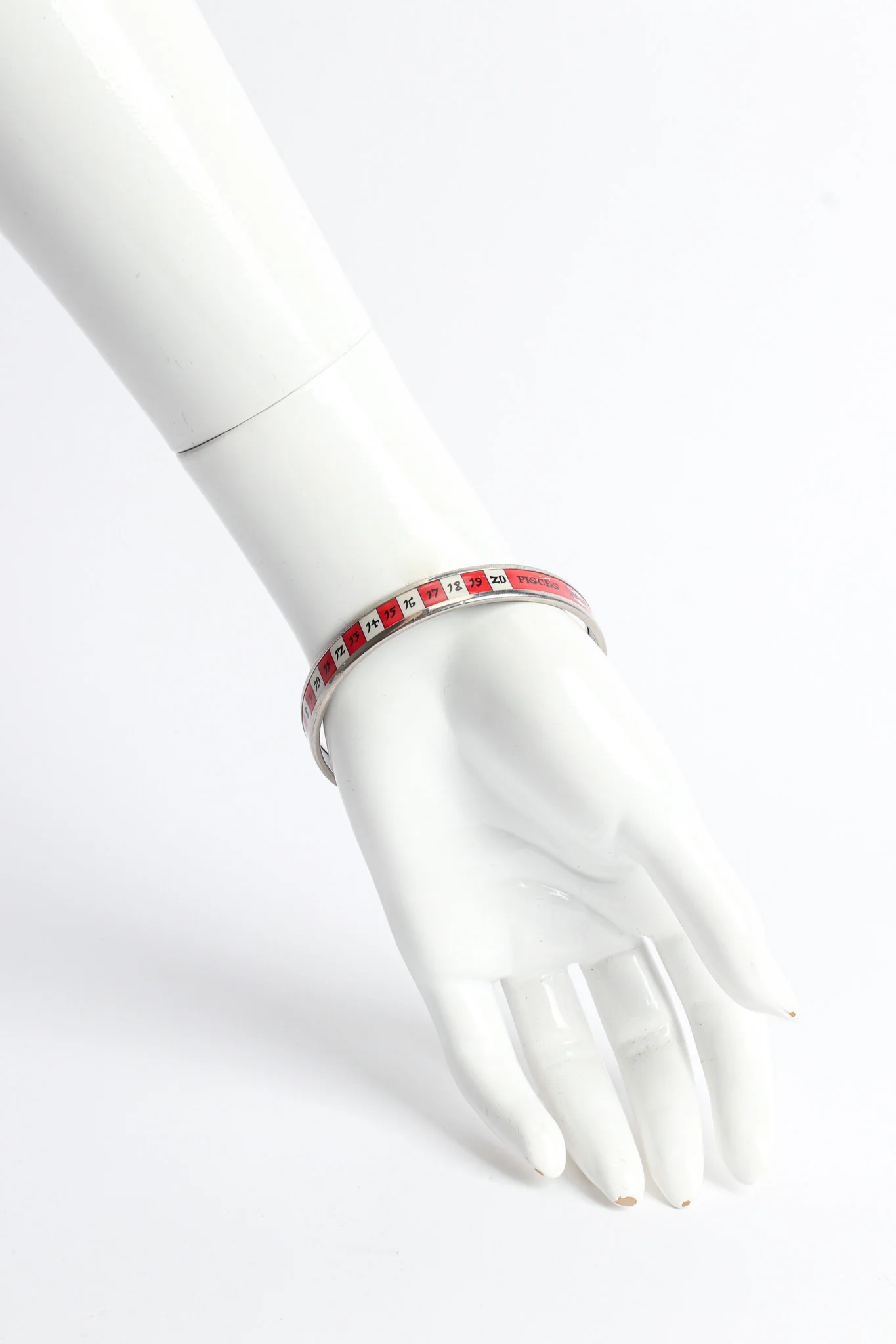 Pisces Sign Calender Narrow Enamel Bracelet - Image 3