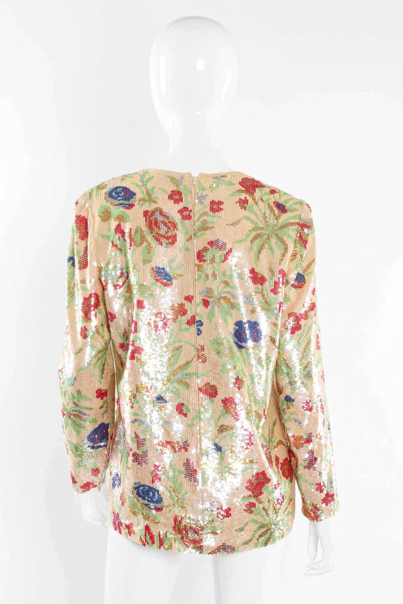Pixel Sequin Floral Blouse - Image 3