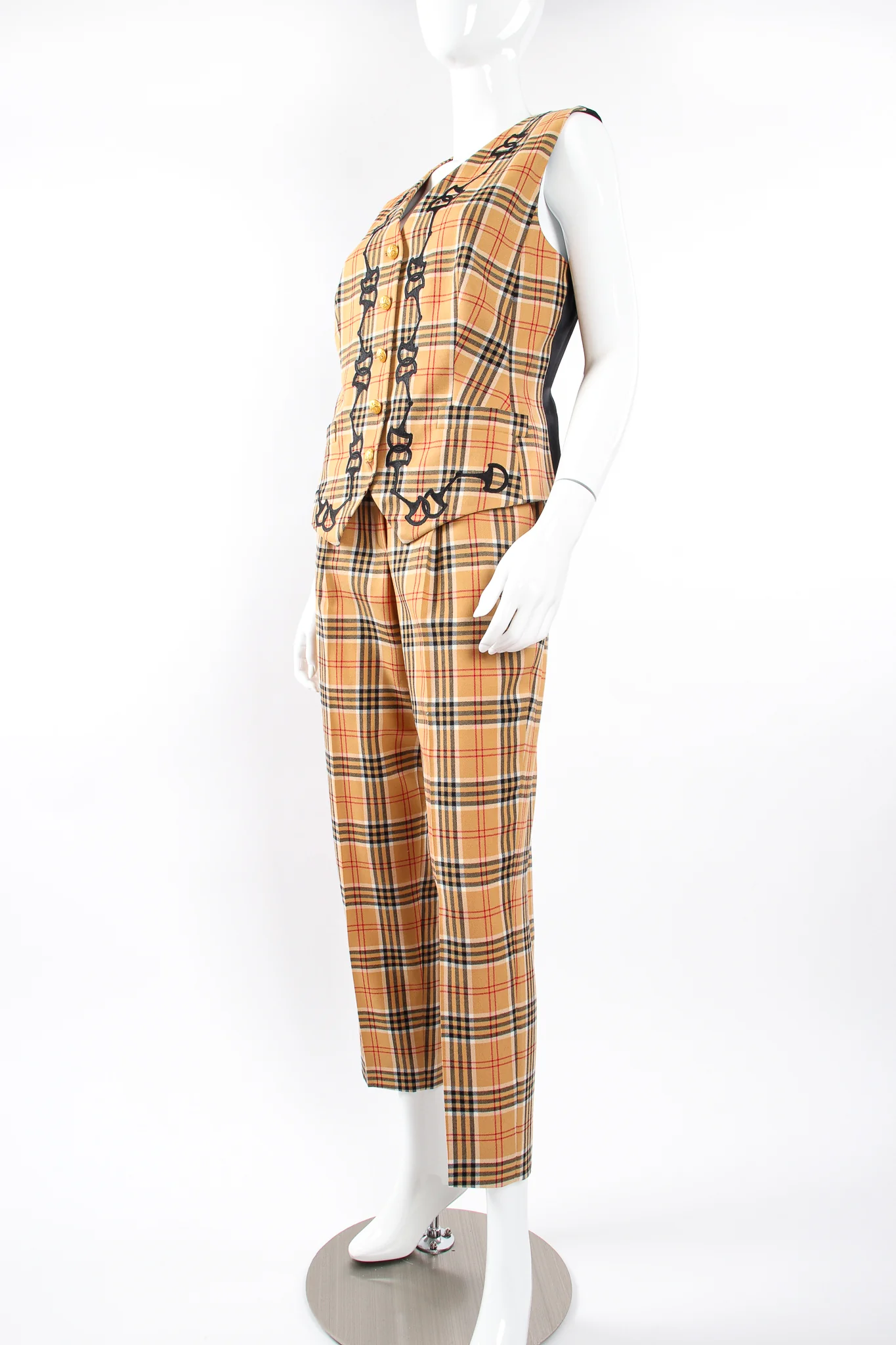 Plaid Horsebit Vest & Pant Set - Image 4