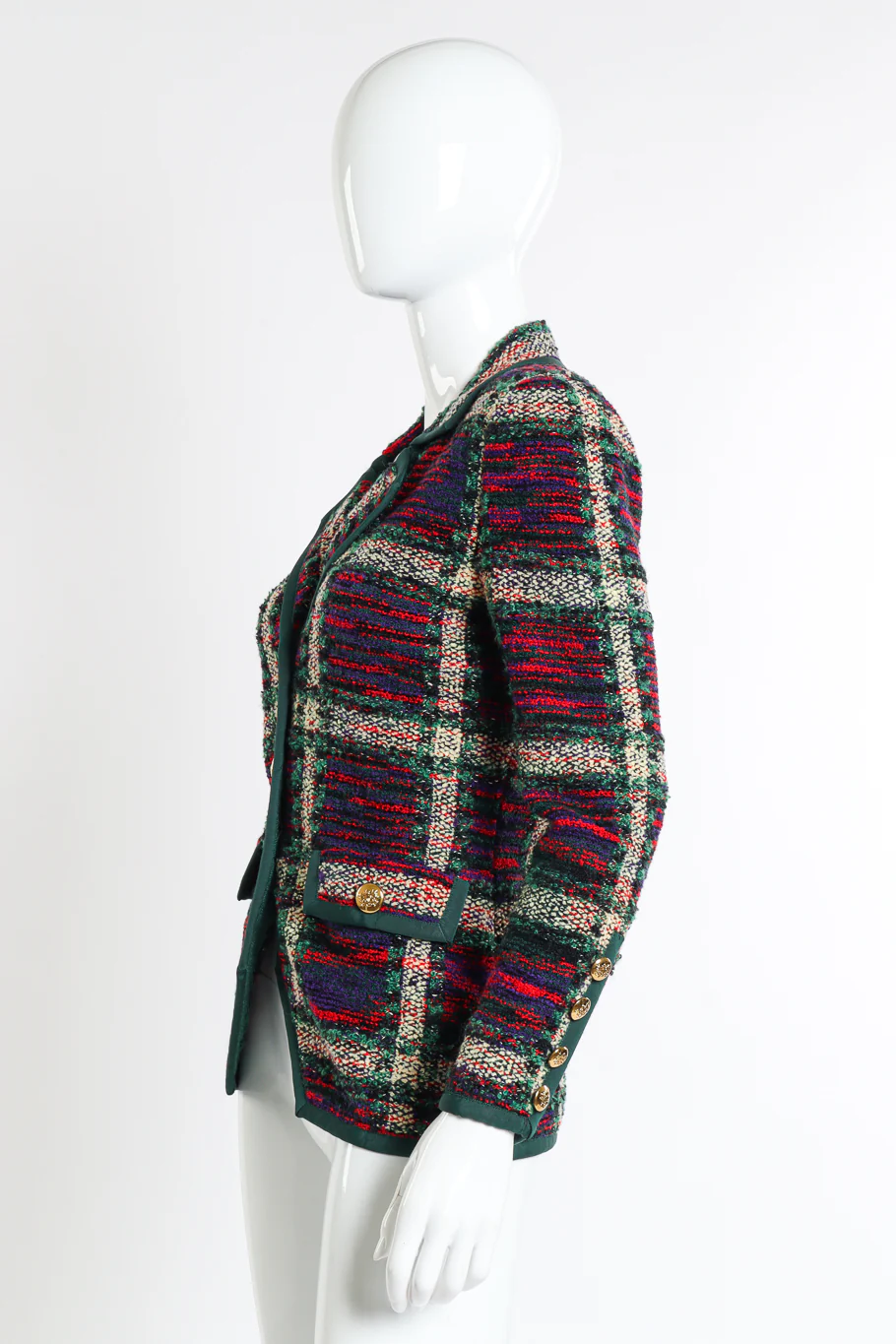 Plaid Knit Jacket - Image 2