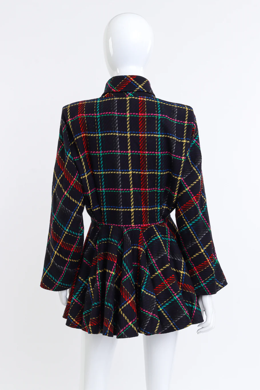 Plaid Peplum Jacket - Image 3
