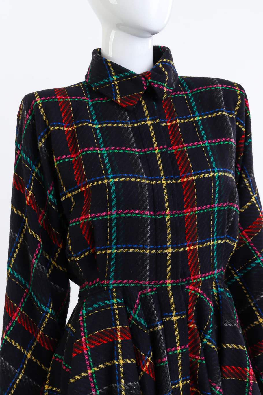 Plaid Peplum Jacket - Image 4