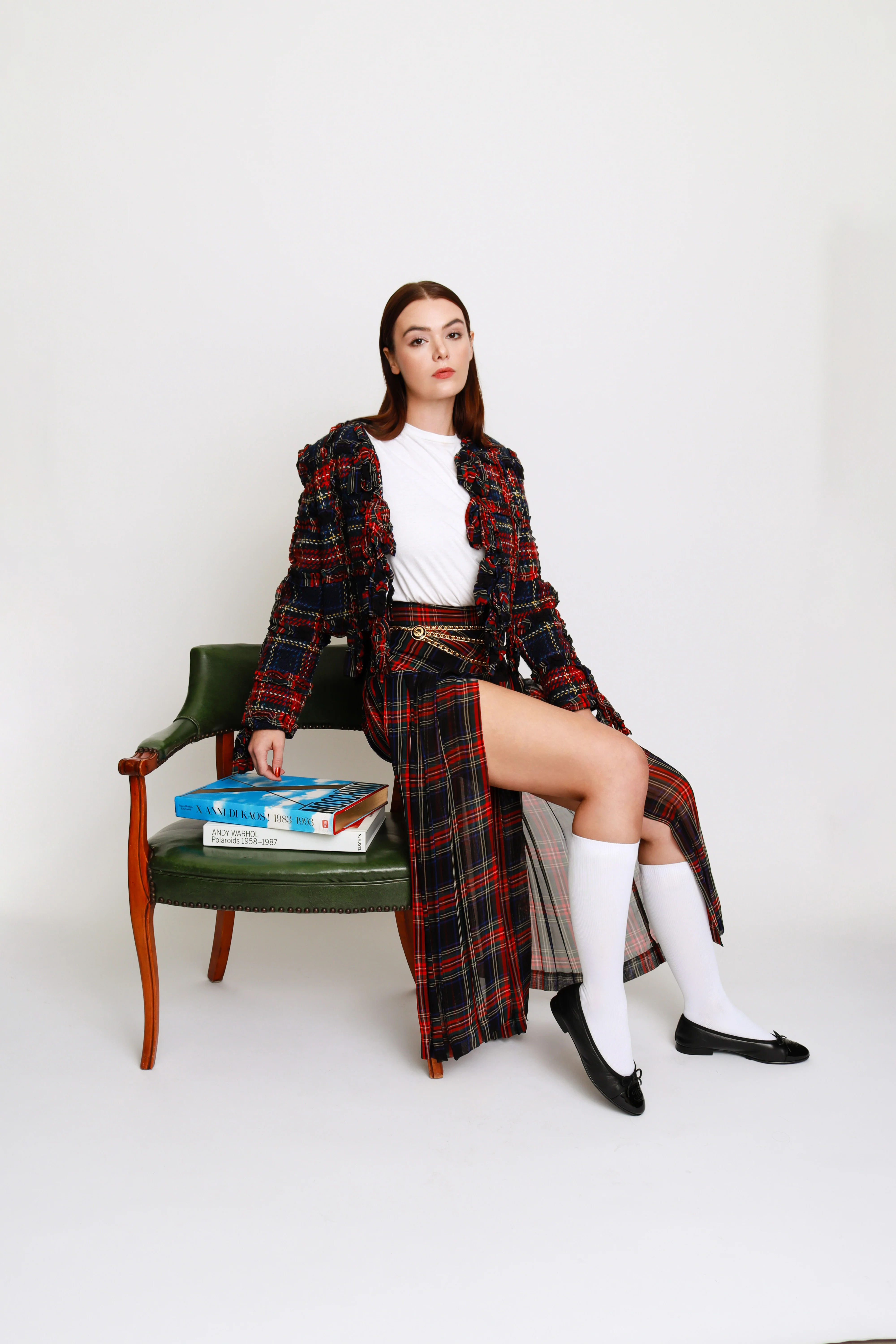 Plaid & Ruffle Deconstructed Skirt Set - Image 2