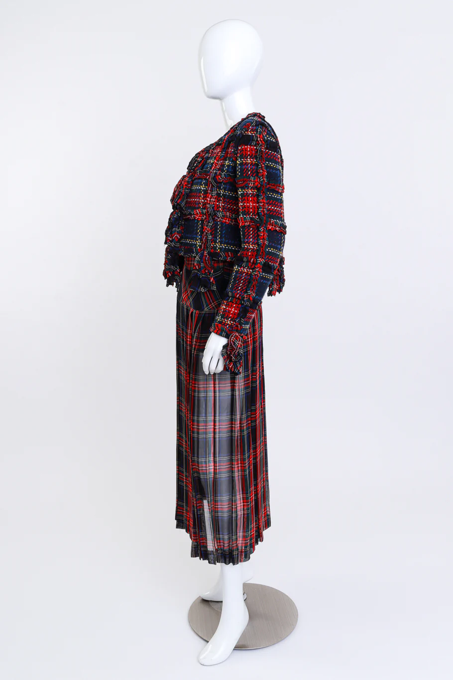 Plaid & Ruffle Deconstructed Skirt Set - Image 3