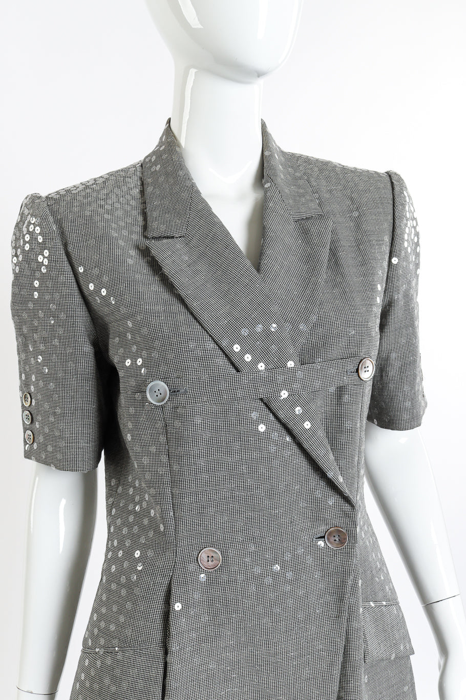 Plaid Sequin Dress - Image 4