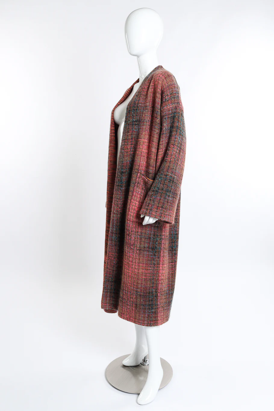 Plaid Striped Knit Duster - Image 2
