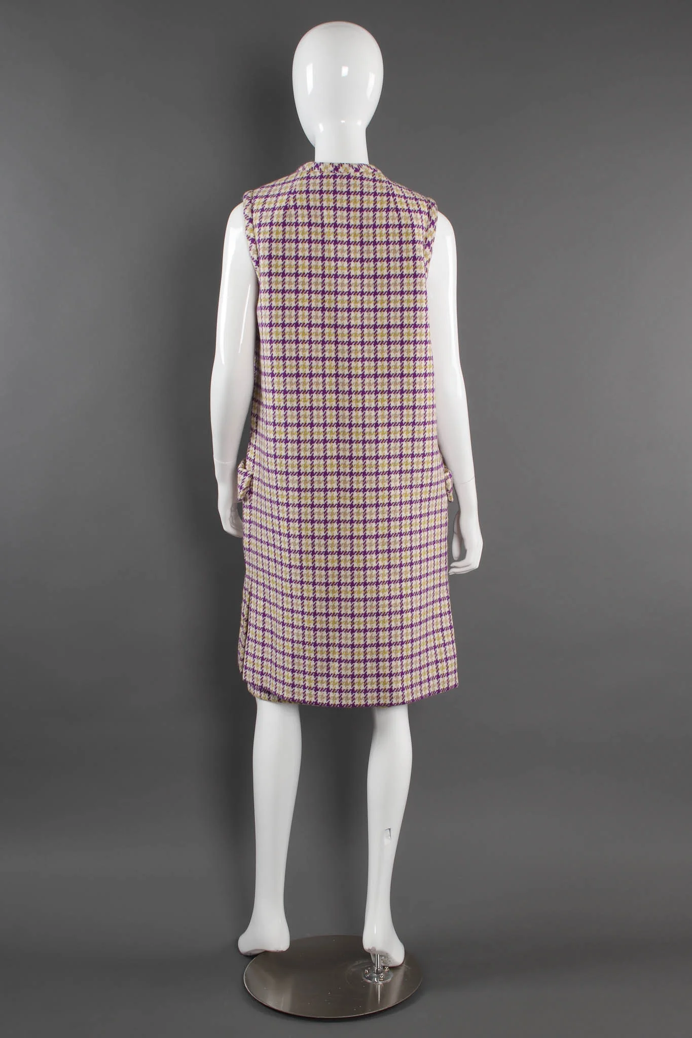 Plaid Tartan Vest Duster & Skirt Set - Image 4
