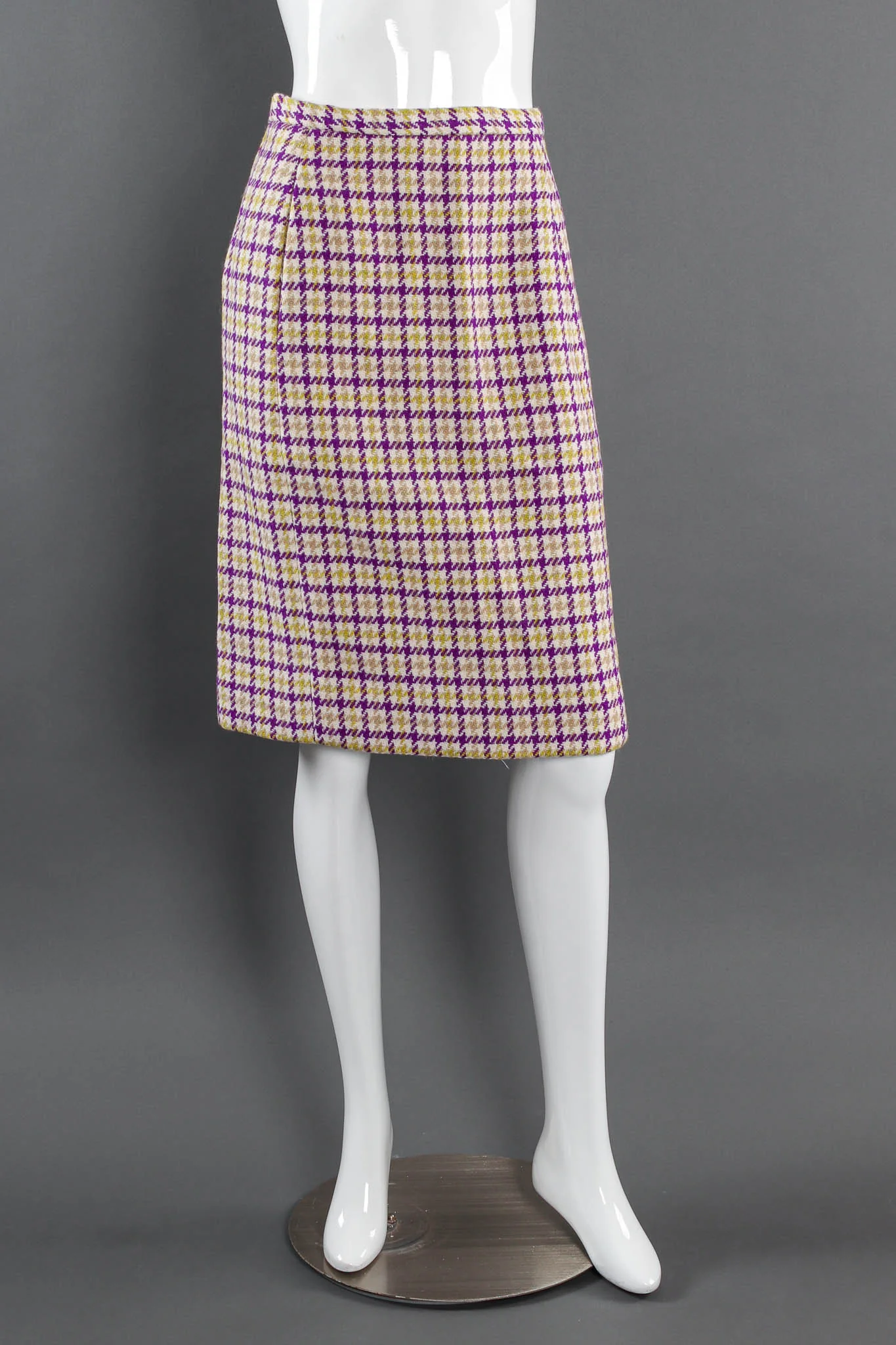 Plaid Tartan Vest Duster & Skirt Set - Image 8