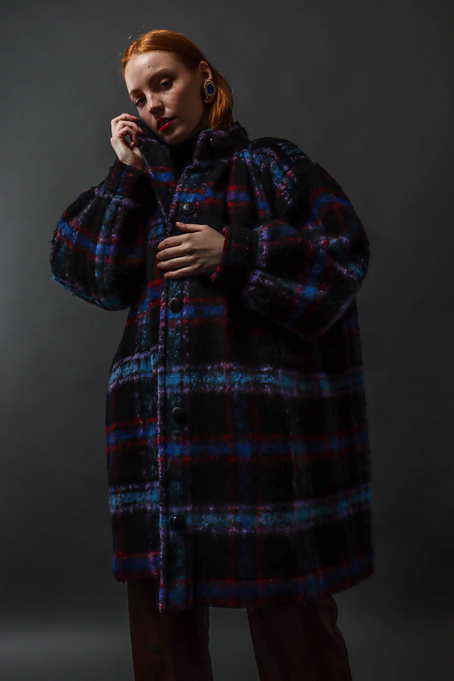 Plaid Wool Coat - Image 2