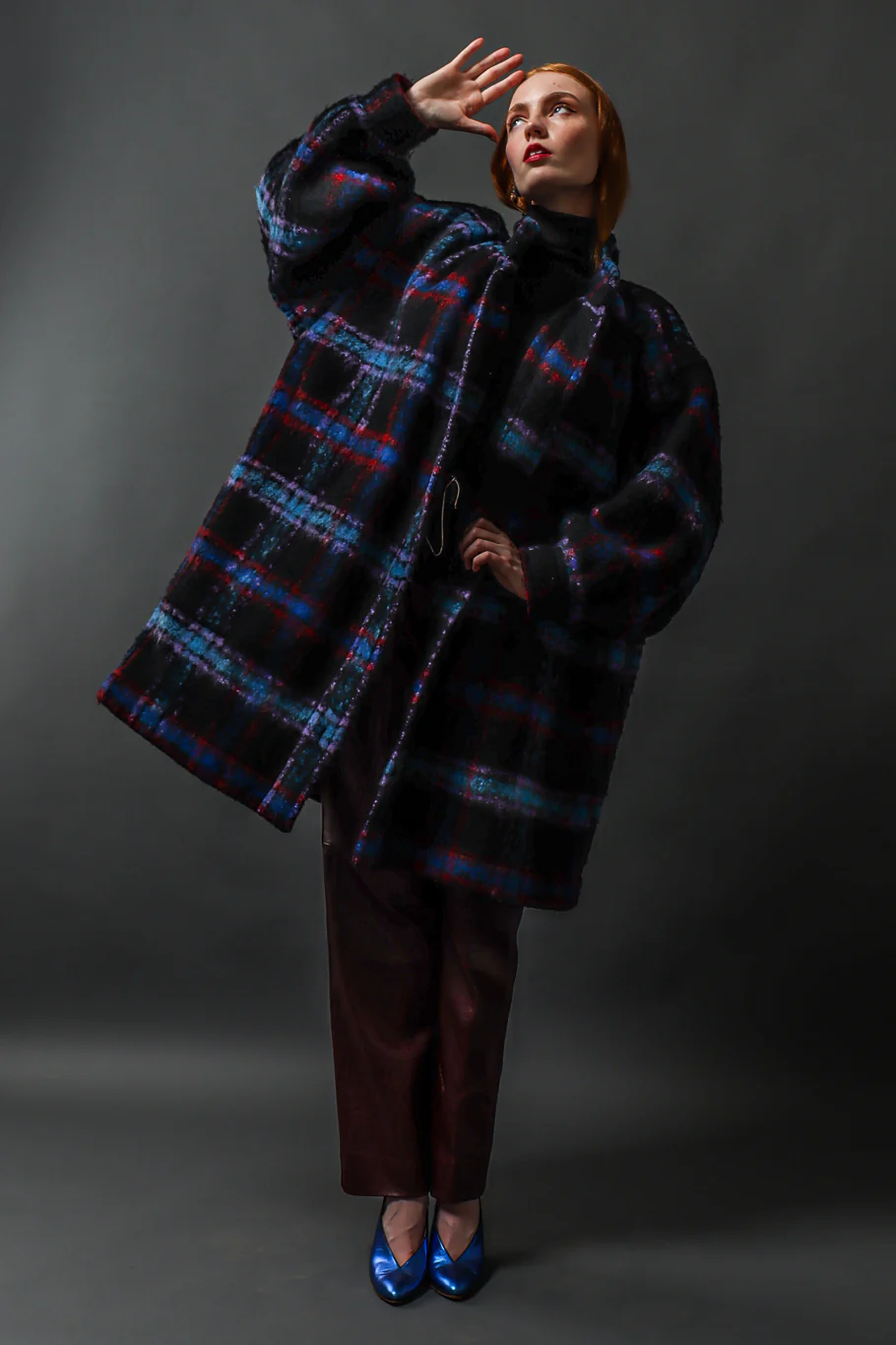 Plaid Wool Coat - Image 4