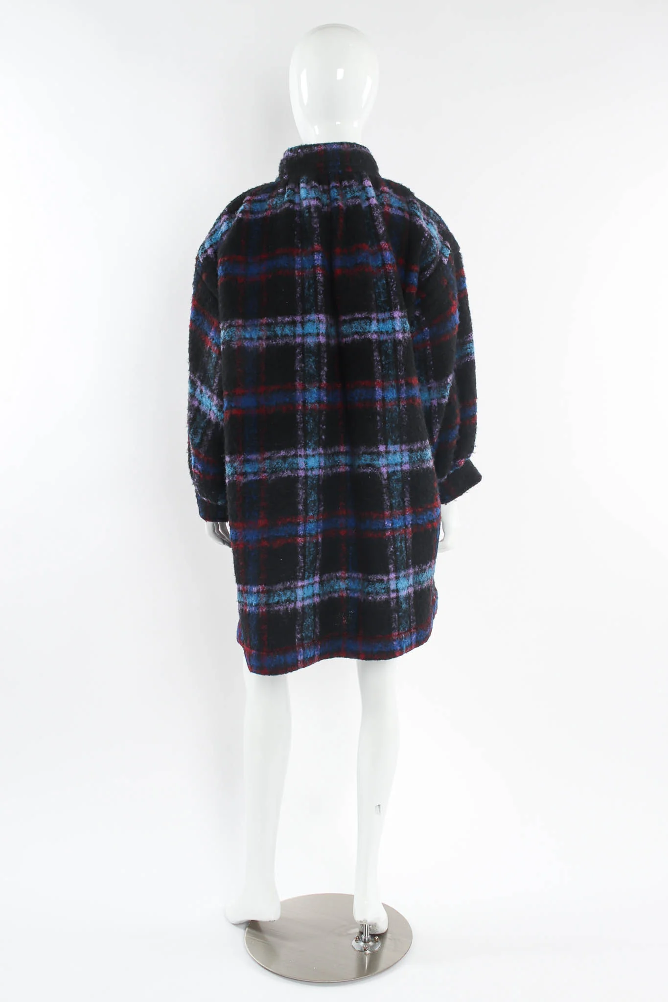 Plaid Wool Coat - Image 6