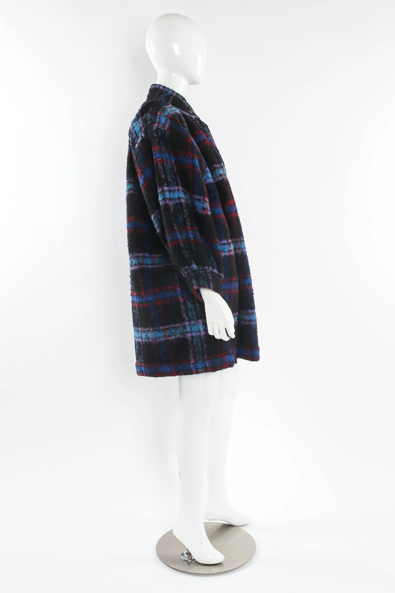 Plaid Wool Coat - Image 7