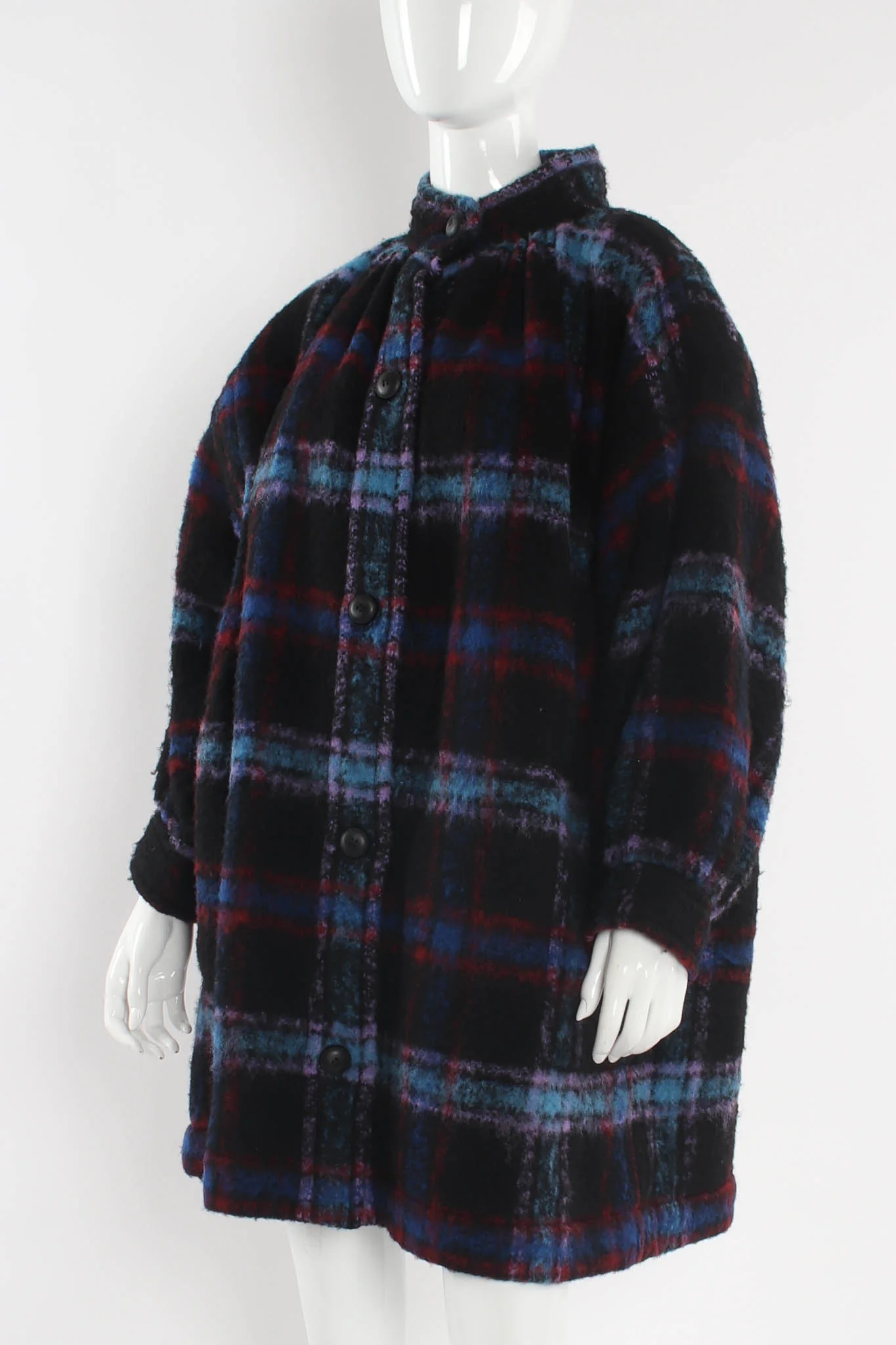 Plaid Wool Coat - Image 8