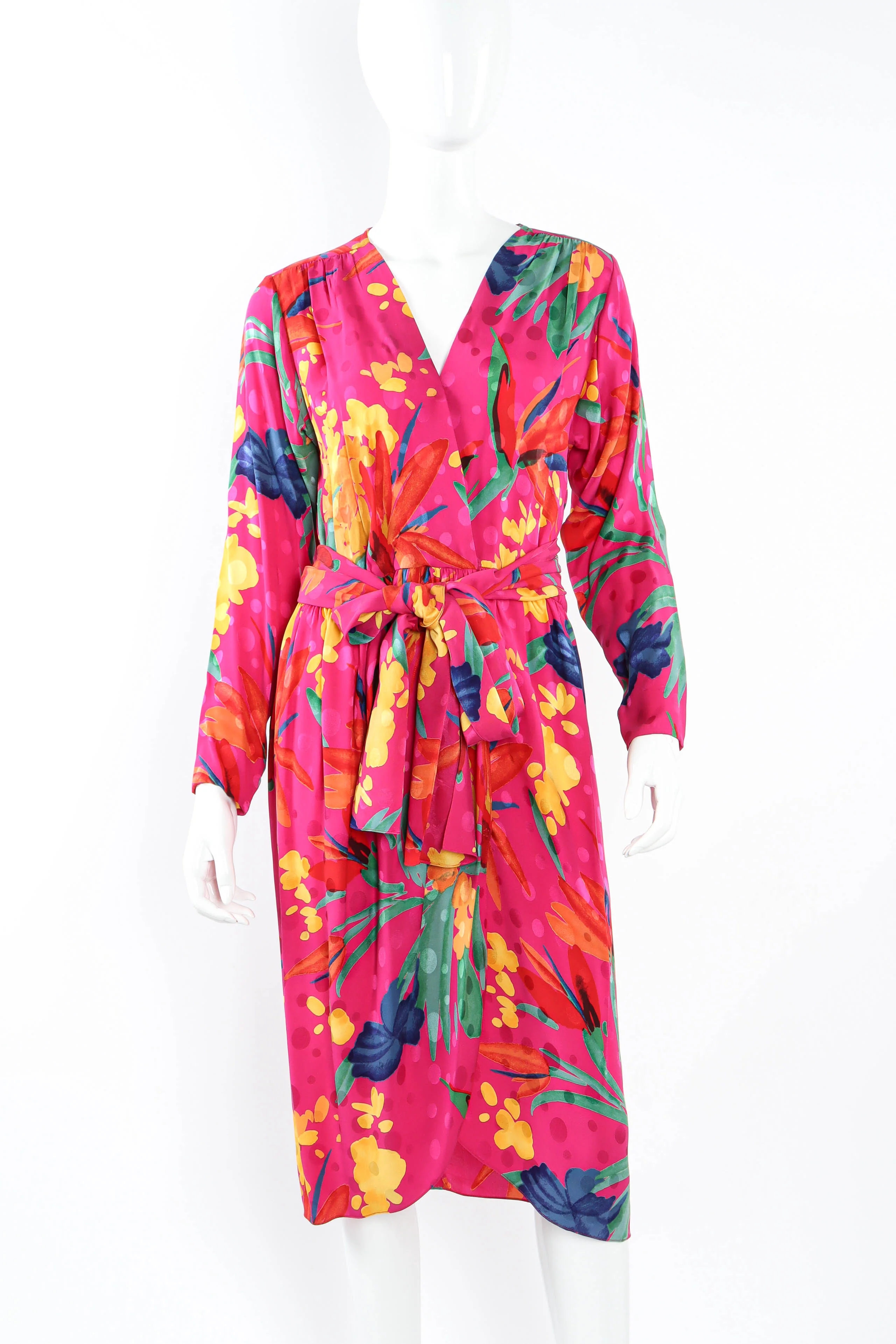 Pleasant Floral Wrap Dress - Image 3