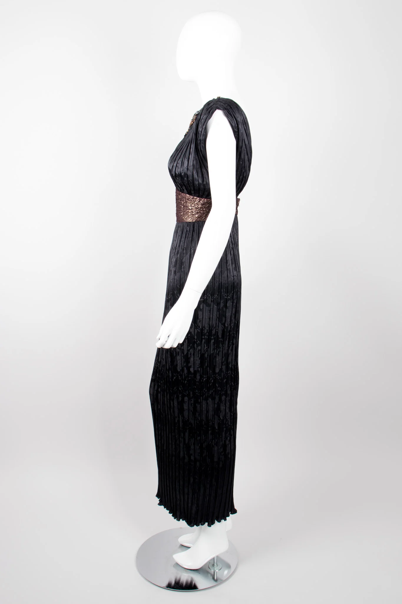 Pleated Art Deco Dress - Image 3