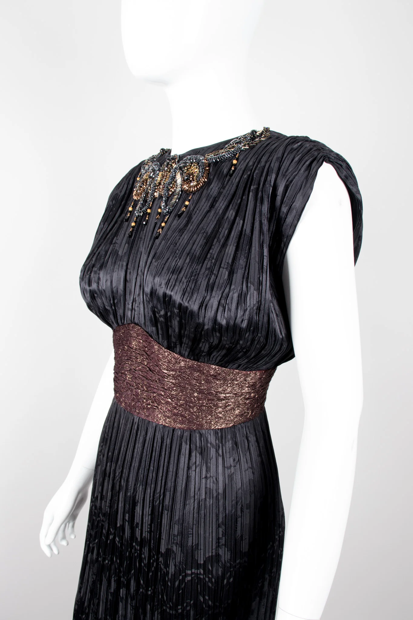 Pleated Art Deco Dress - Image 8