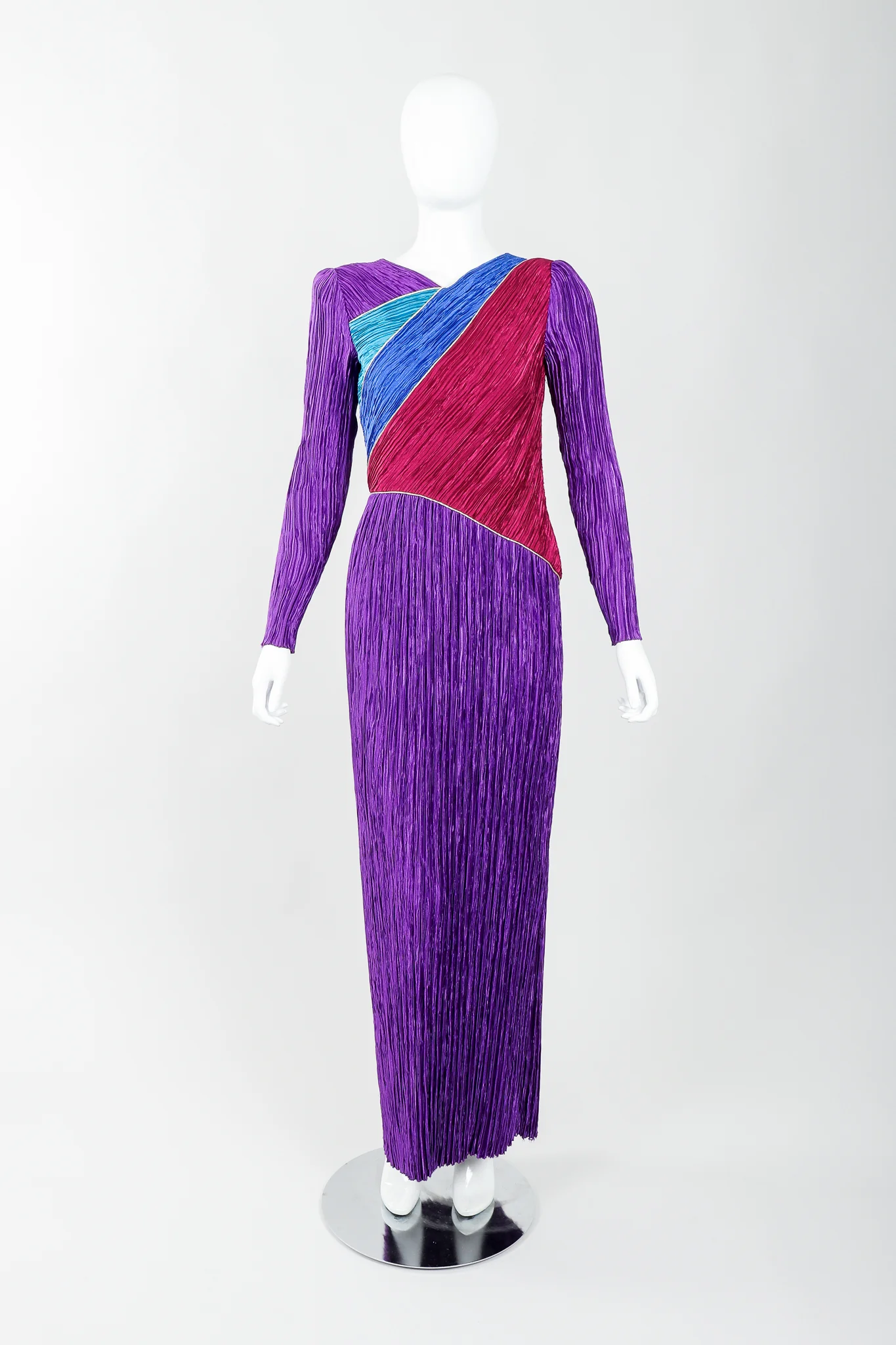 Pleated Bias Bodice Dress - Image 3