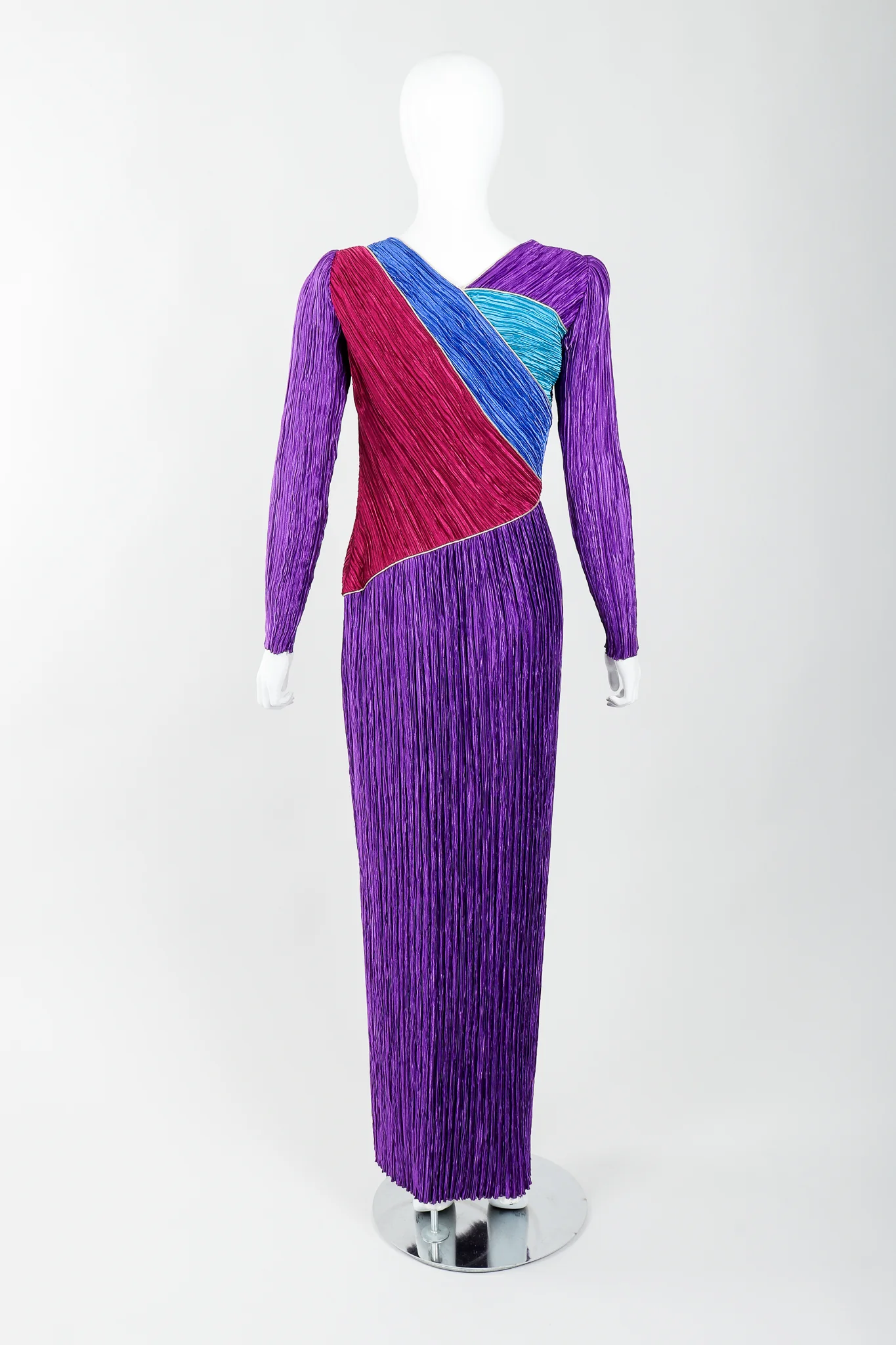 Pleated Bias Bodice Dress - Image 4