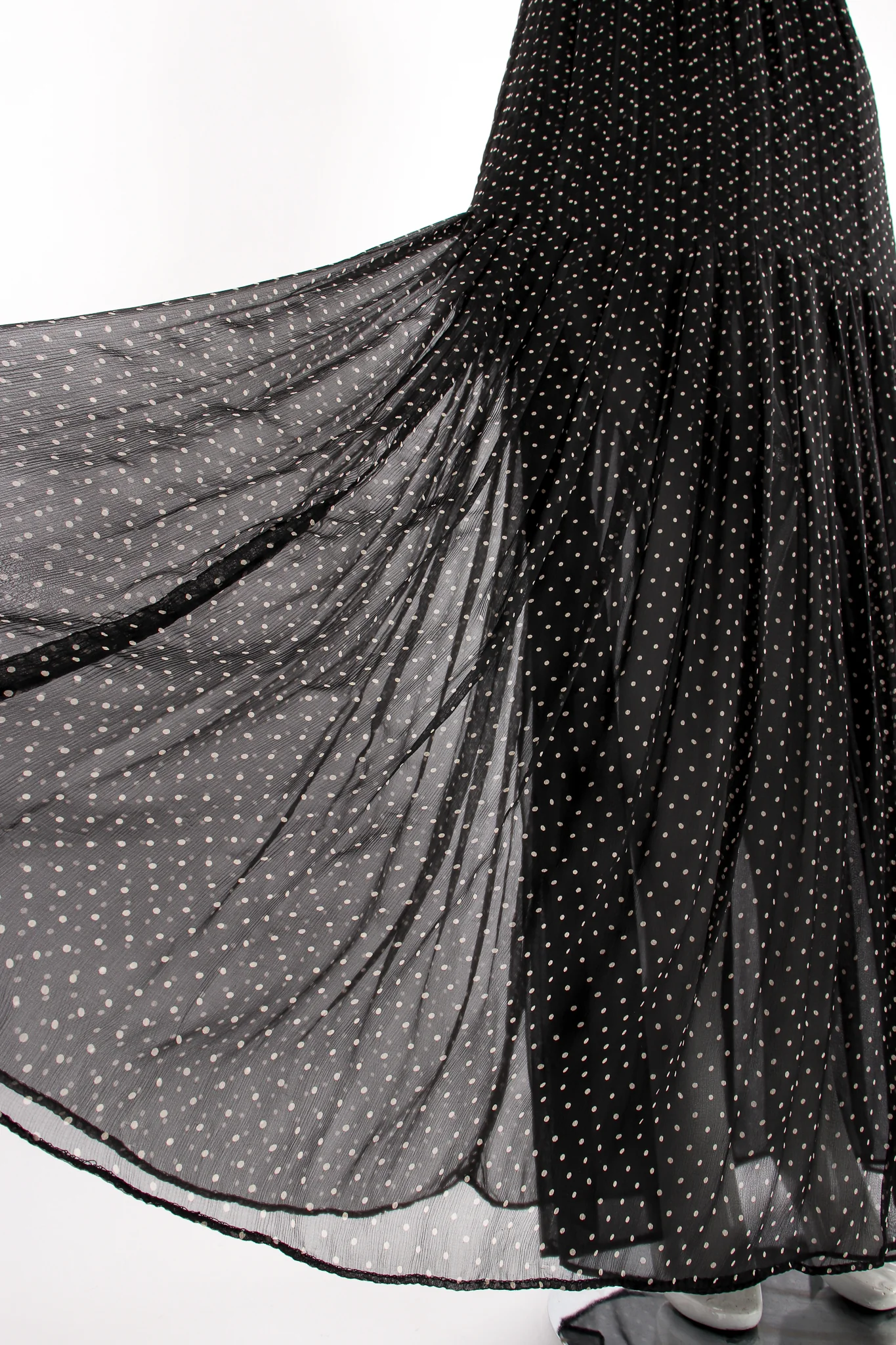 Pleated Chiffon Dot Skirt - Image 10