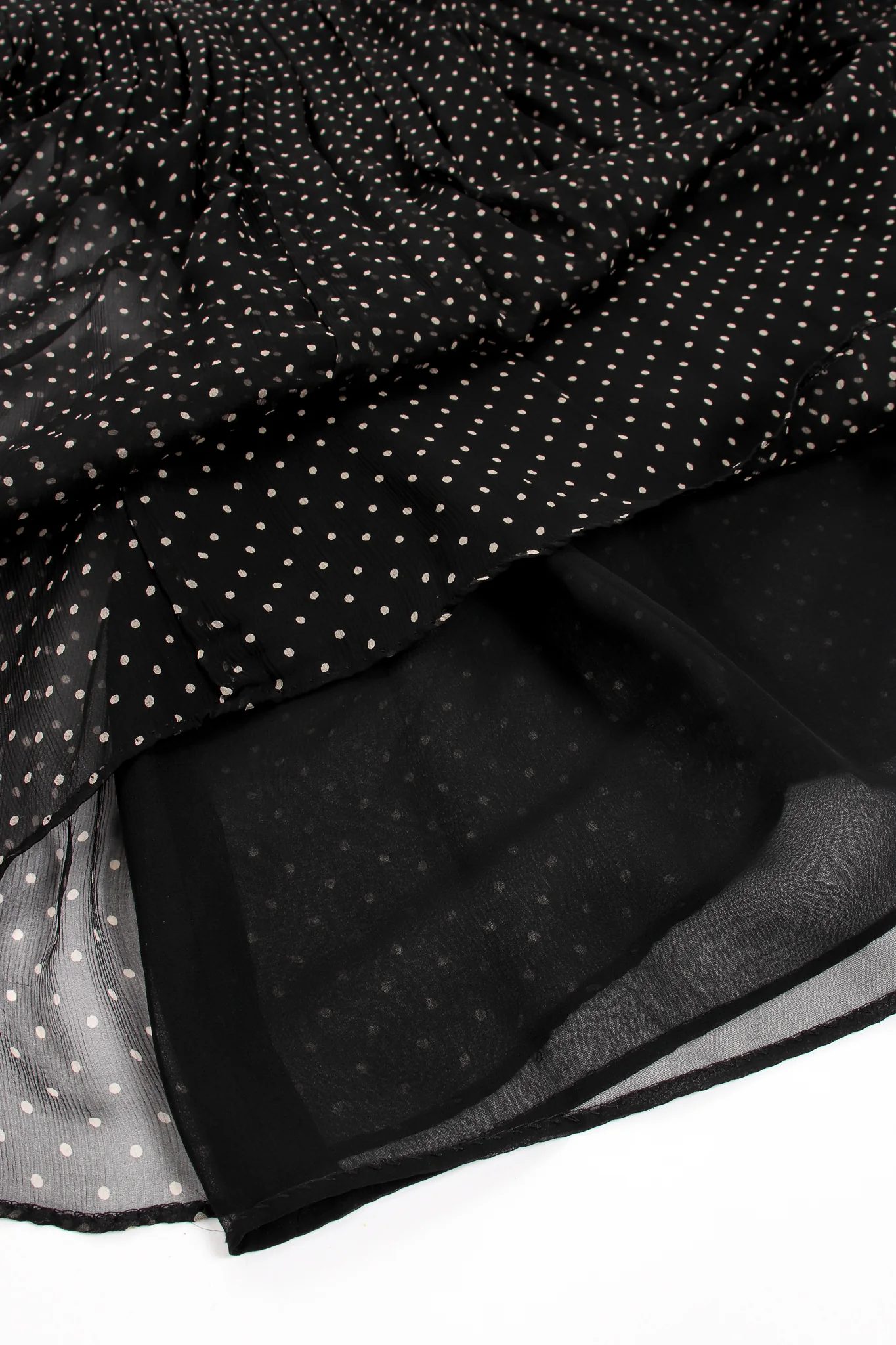 Pleated Chiffon Dot Skirt - Image 11
