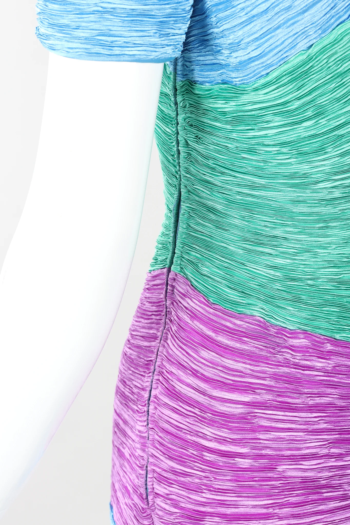 Pleated Colorblock Cocktail Dress - Image 4